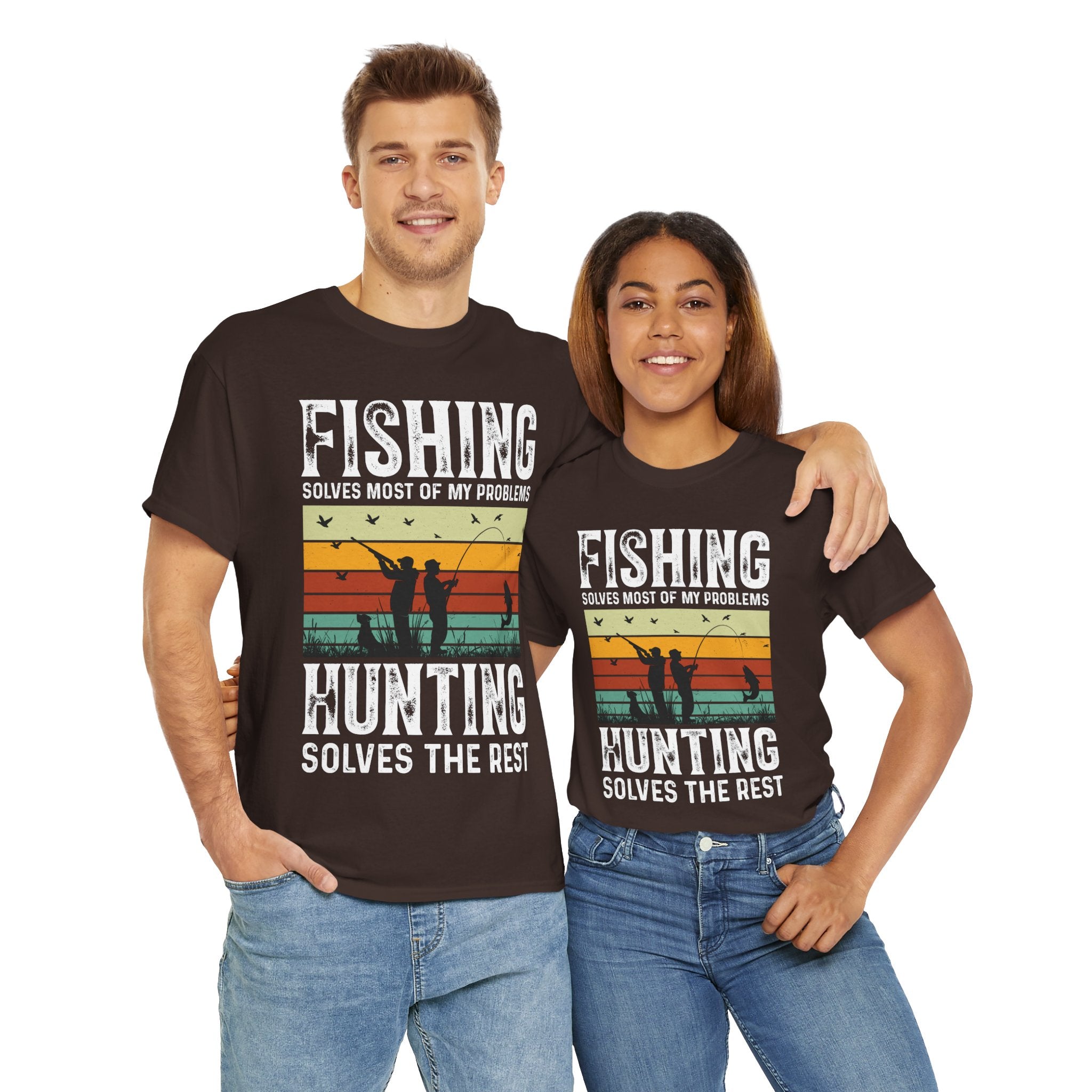 Funny Hunt and Fish Shirt for Men