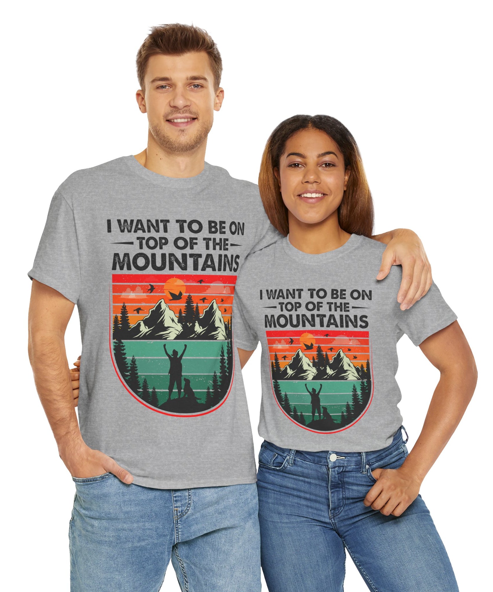Retro Mountains T-Shirt - Adventure Vibes Tee