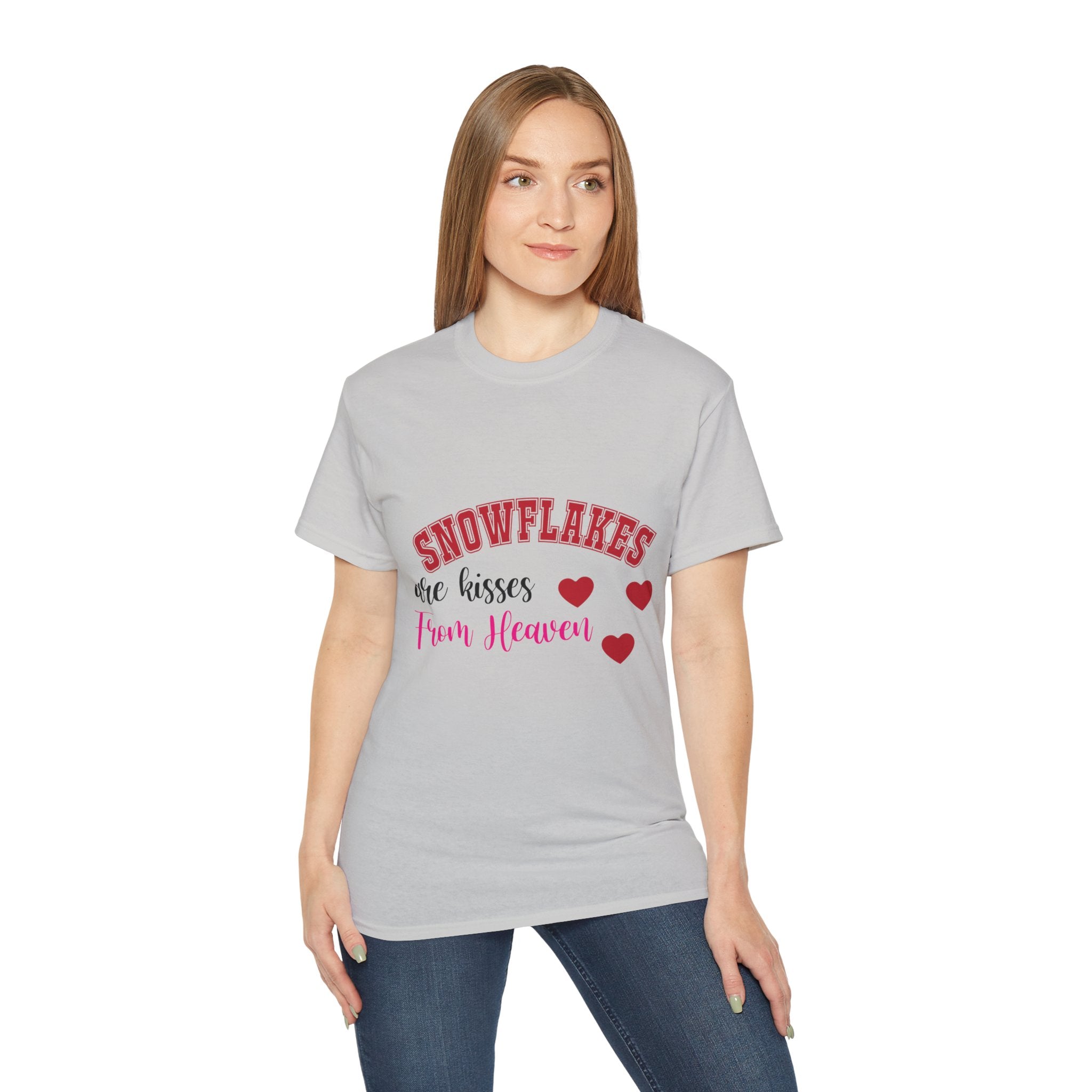 Snowflakes & Hearts Christmas T-Shirt | Gallory Hive
