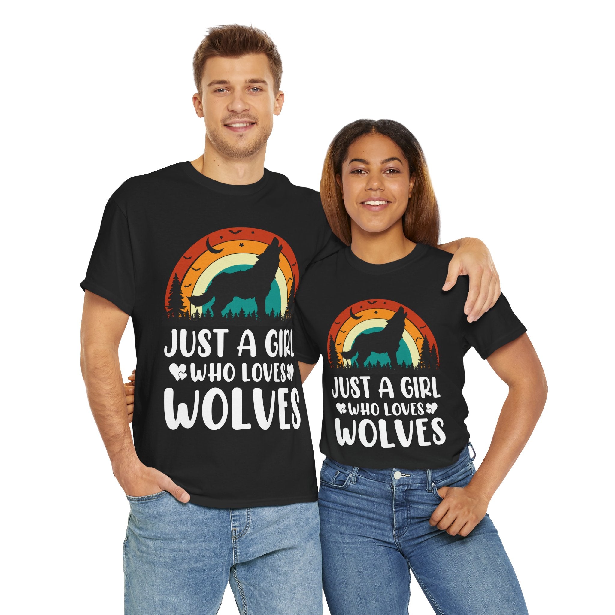 Vintage Wolf Lover Girl Tee