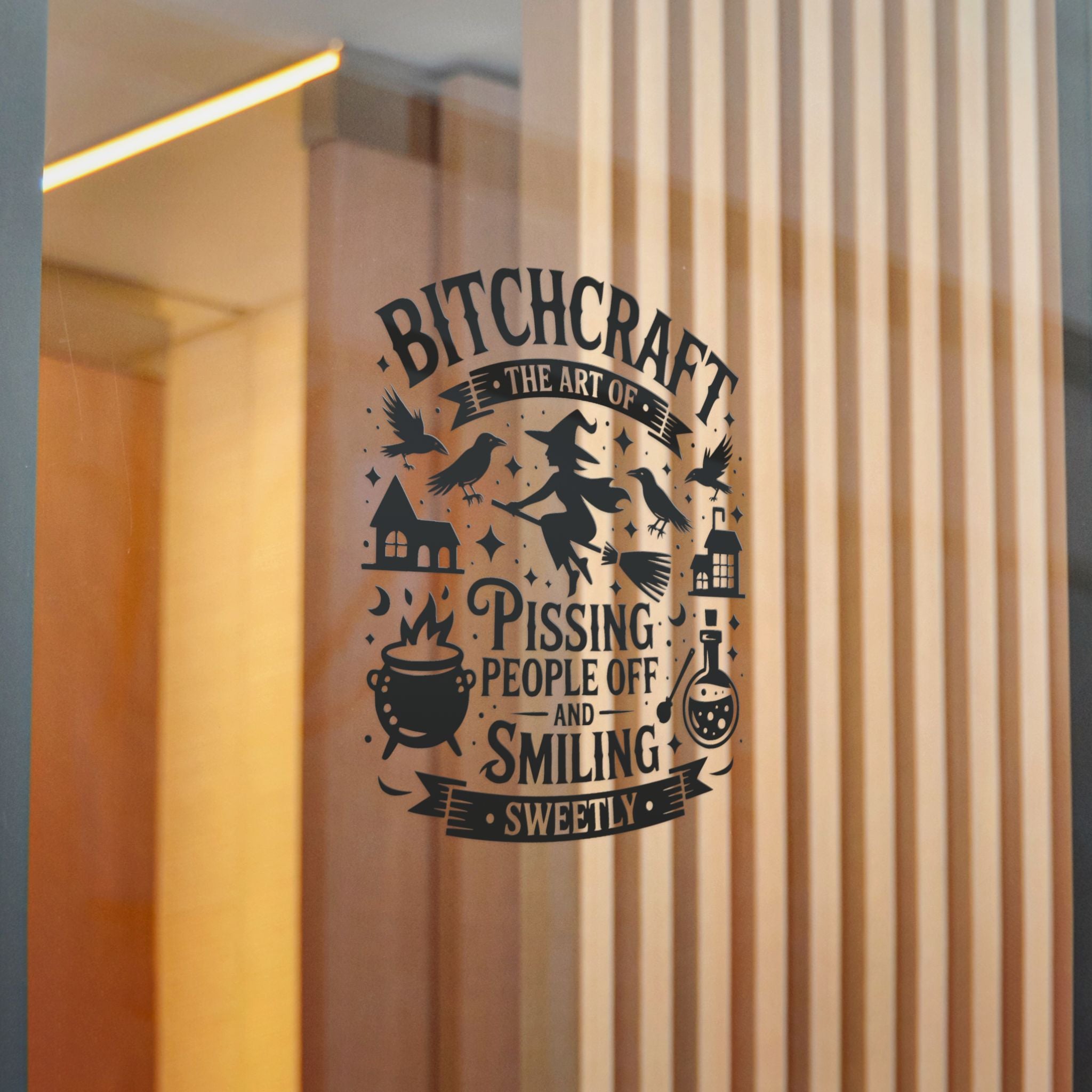 Die-Cut Stickers, Witchy Bitchcraft Decor - Halloween Gifts