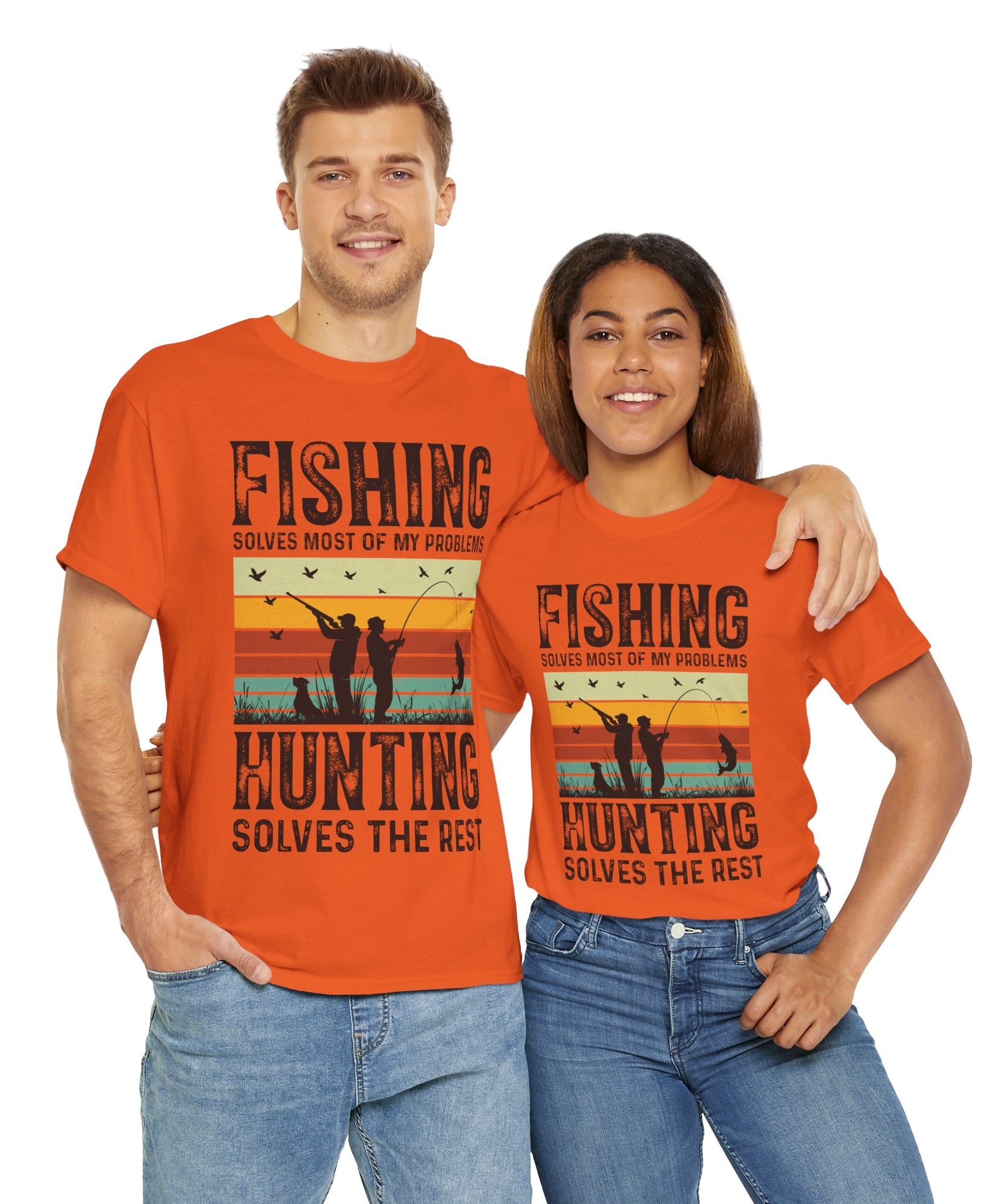 Funny Hunt and Fish Shirt for Men