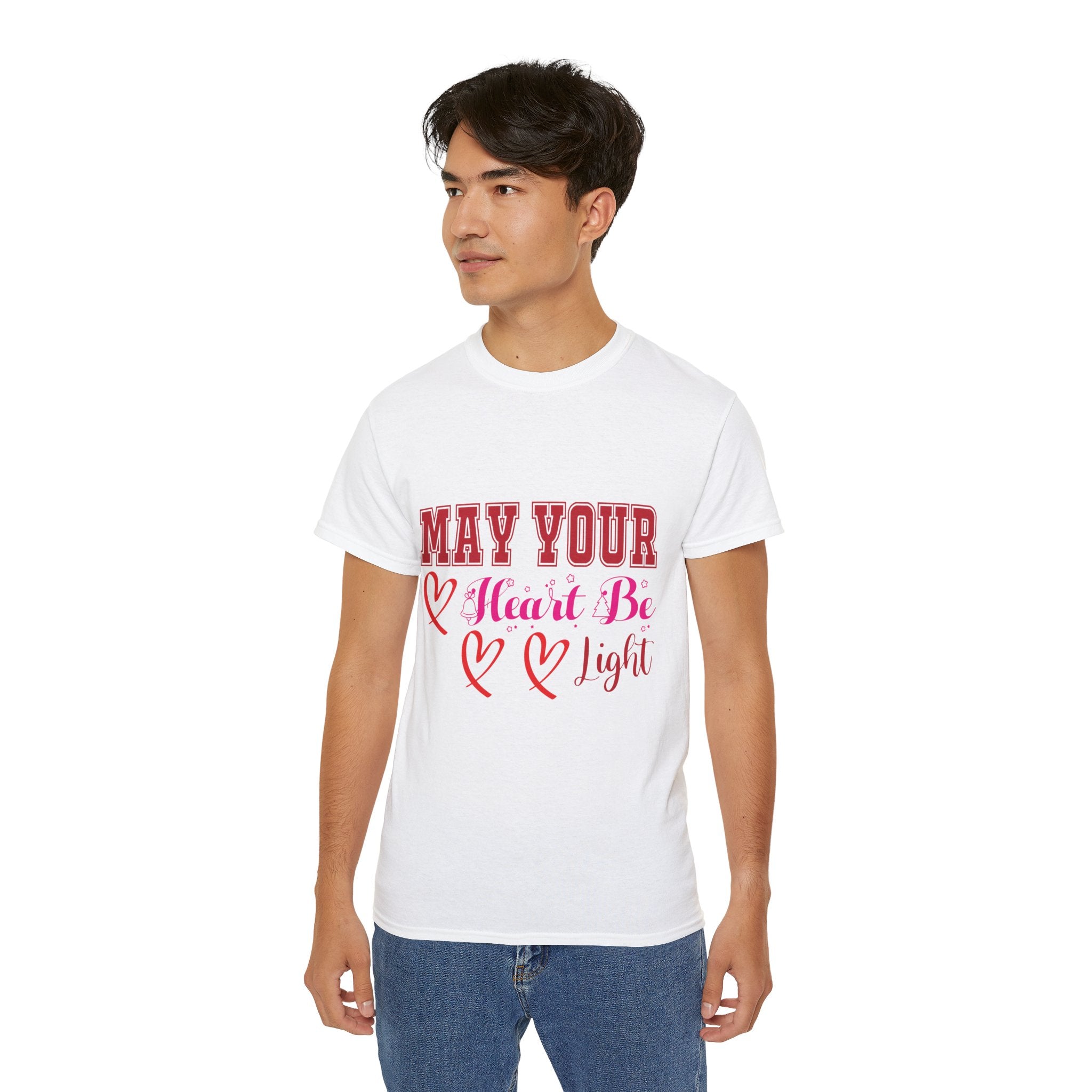 May Your Heart Be Light Christmas T-Shirt | Gallory Hive