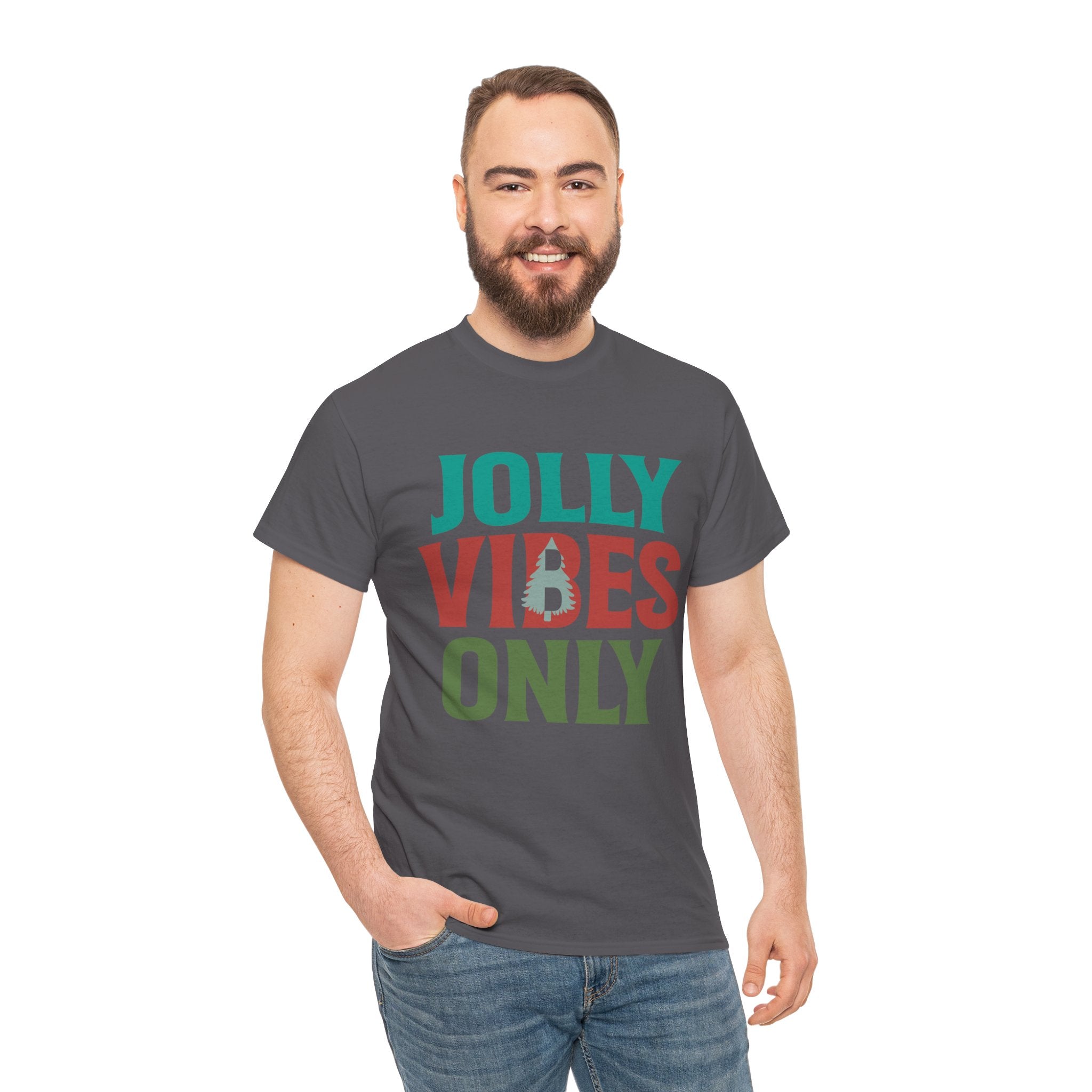 Festive Jolly Vibes Christmas T-Shirt | Gallory Hive