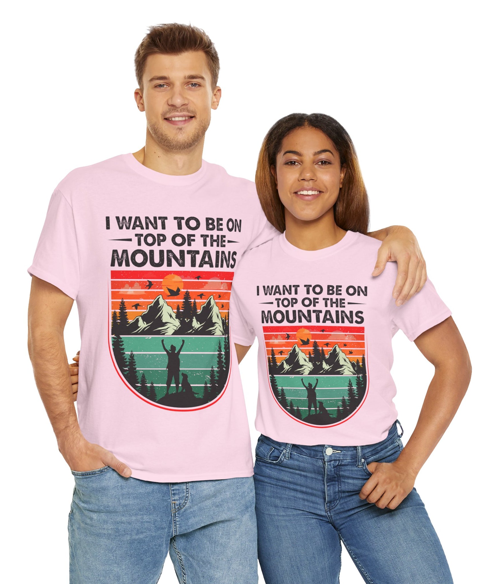 Retro Mountains T-Shirt - Adventure Vibes Tee