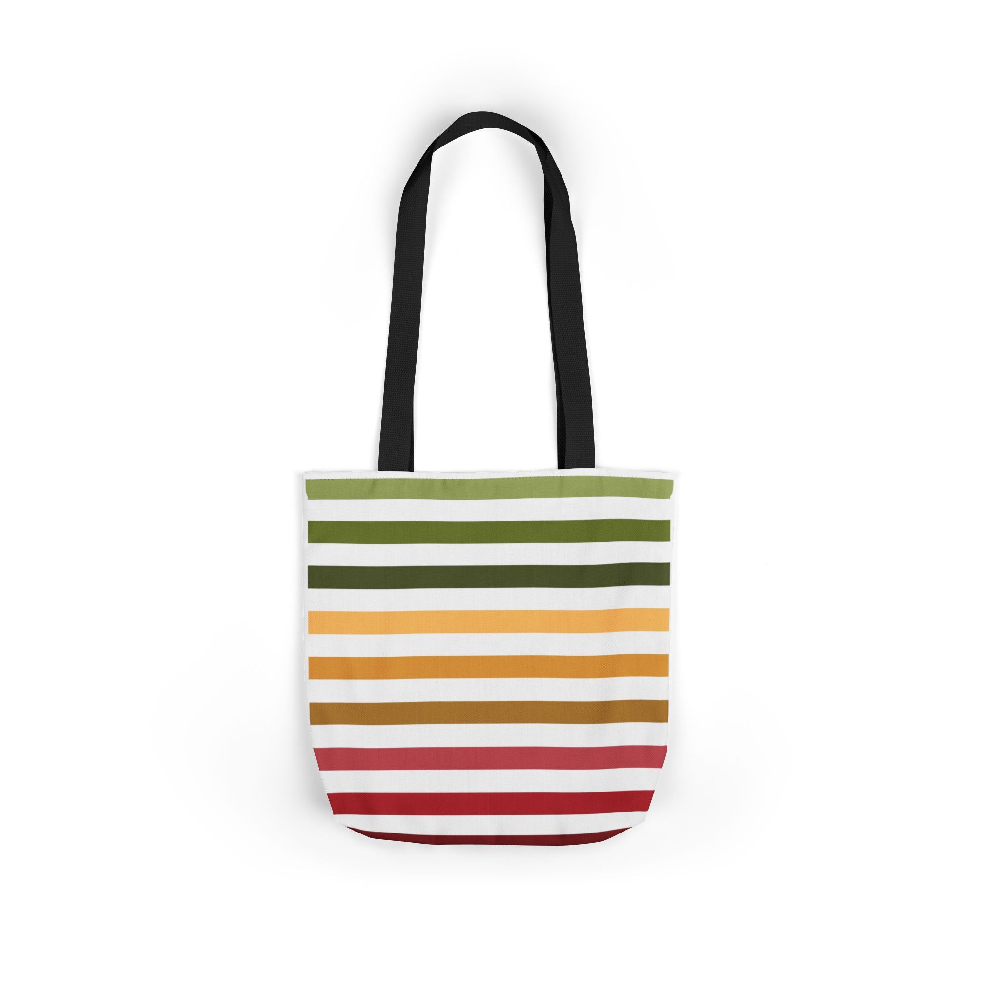 Multicolor Horizontal Lines Canvas Tote