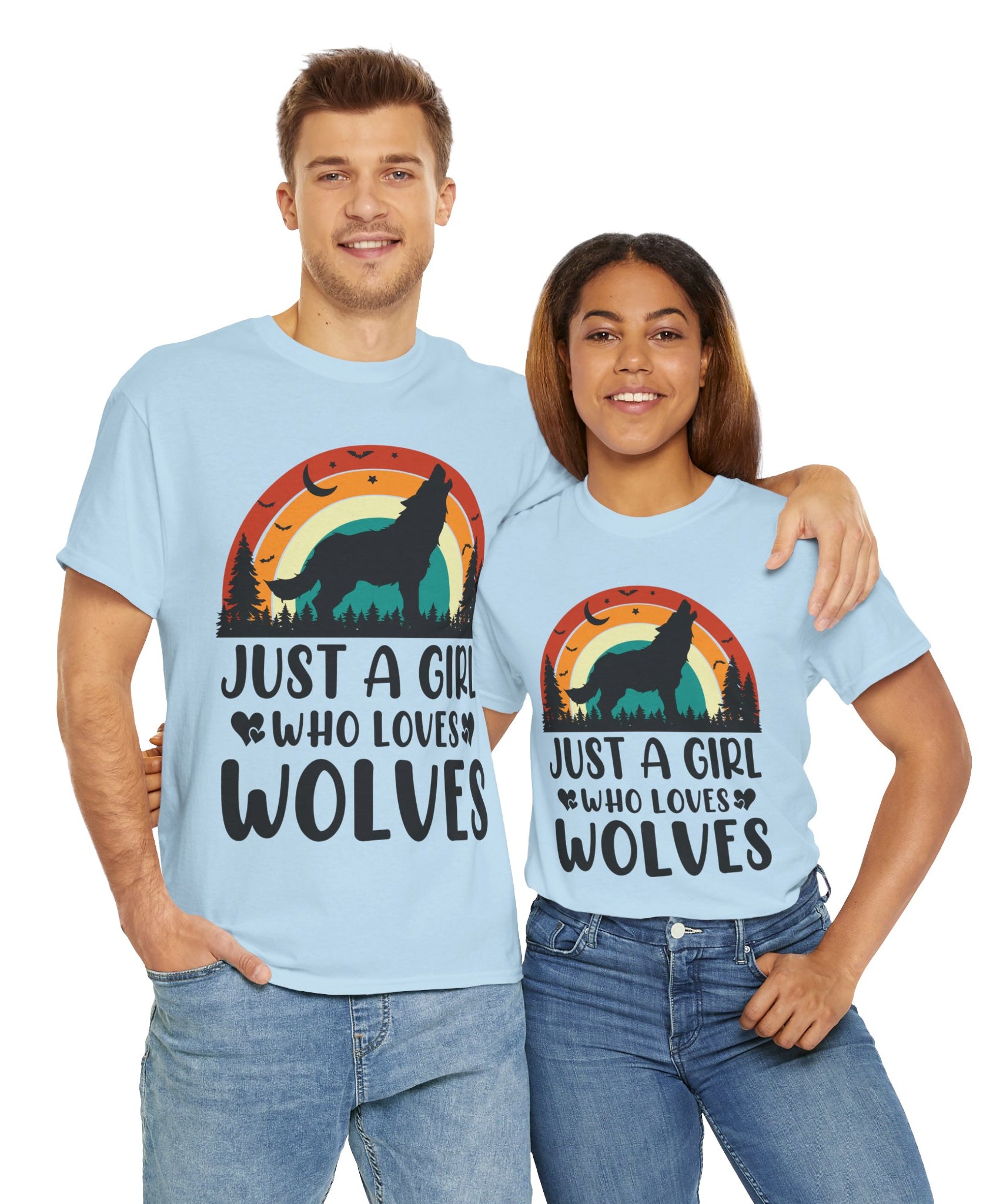 Vintage Wolf Lover Girl Tee