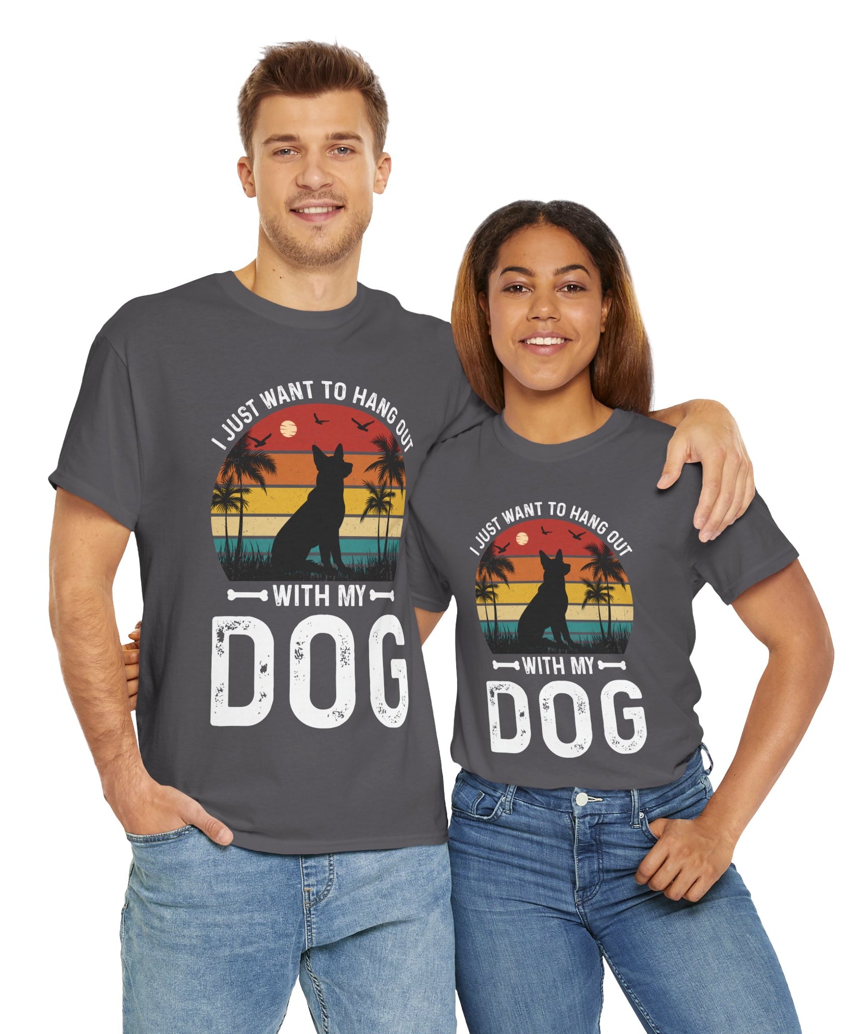 Retro Dog T-Shirt - Beach Hangout Design