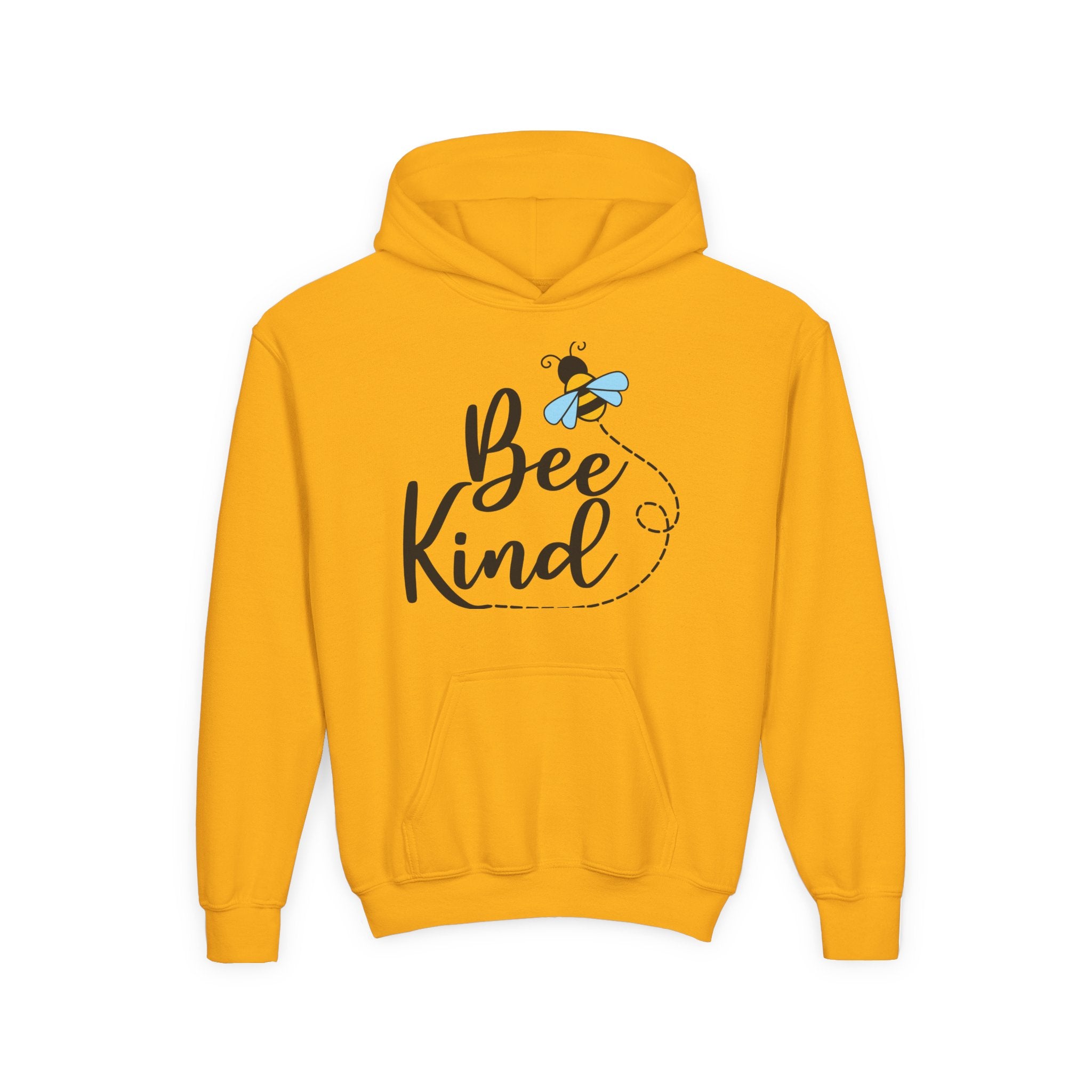 Bee Kind Youth Hooded Sweatshirt - Inspirational Nature Lover Apparel