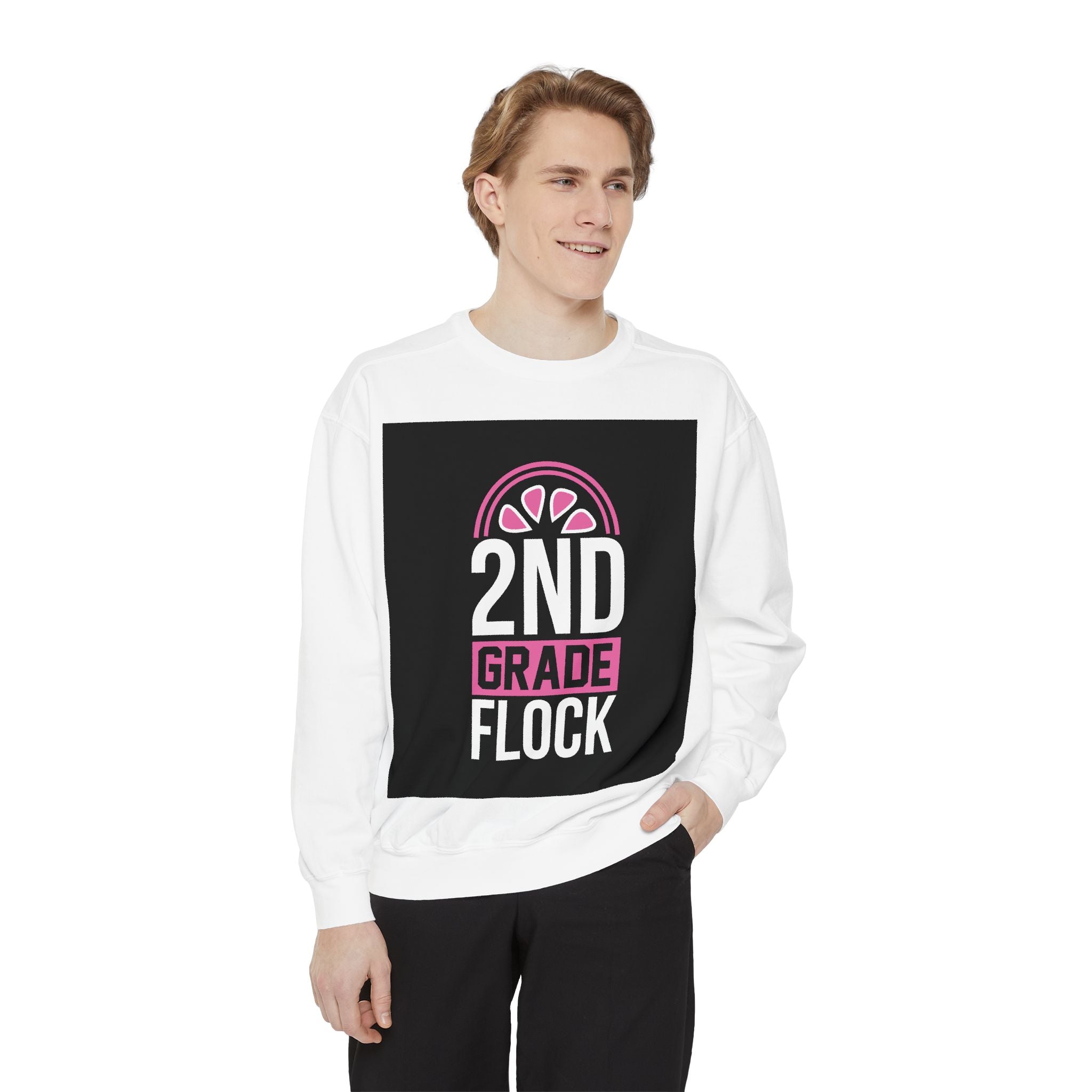 Unisex 2nd Grade Flock Sweatshirt | Perfect for Teachers, Back to School, Classroom, Gift for Kids, Cozy Style