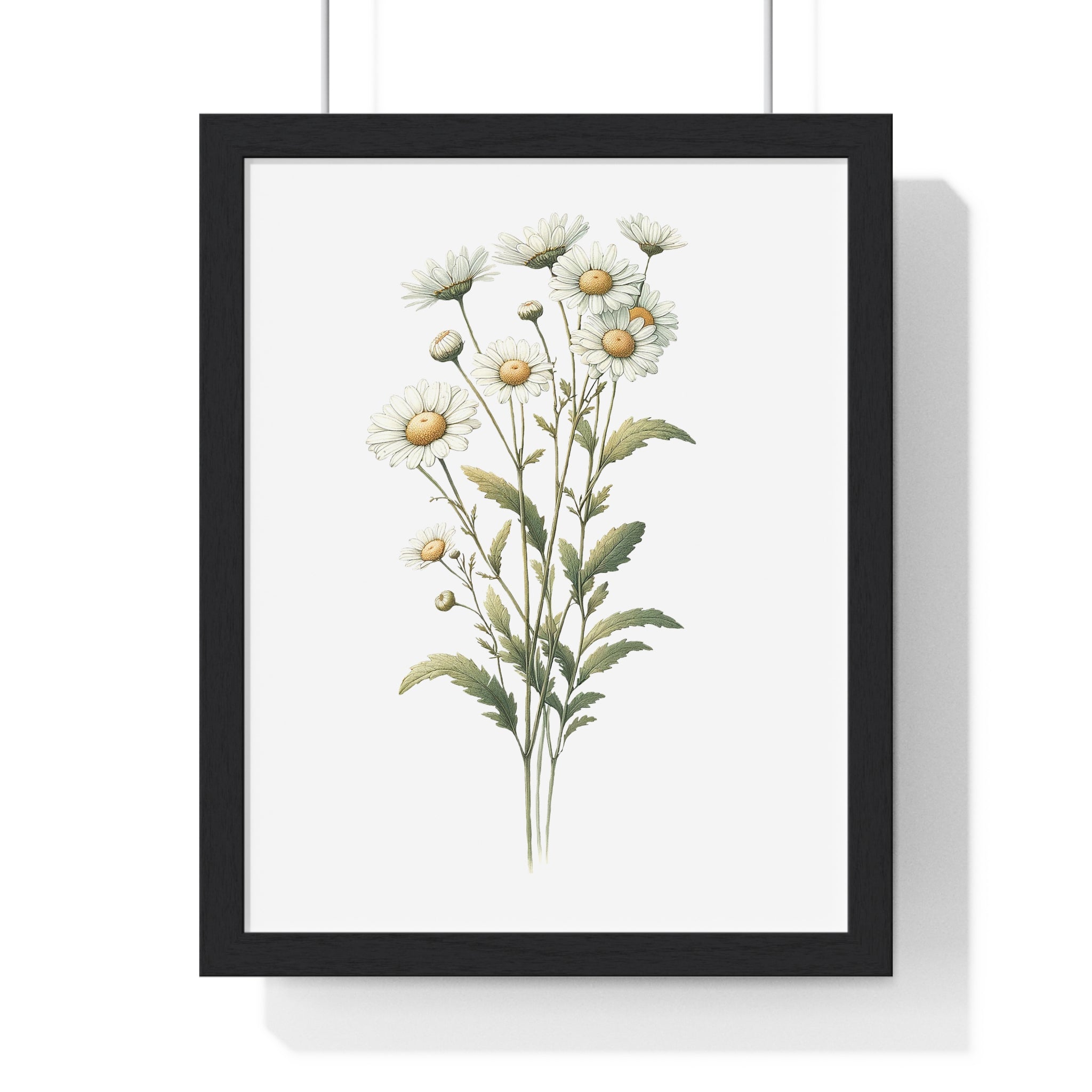 Wood Framed Flower Art – April Birth Flower Daisy | Gallory Hive