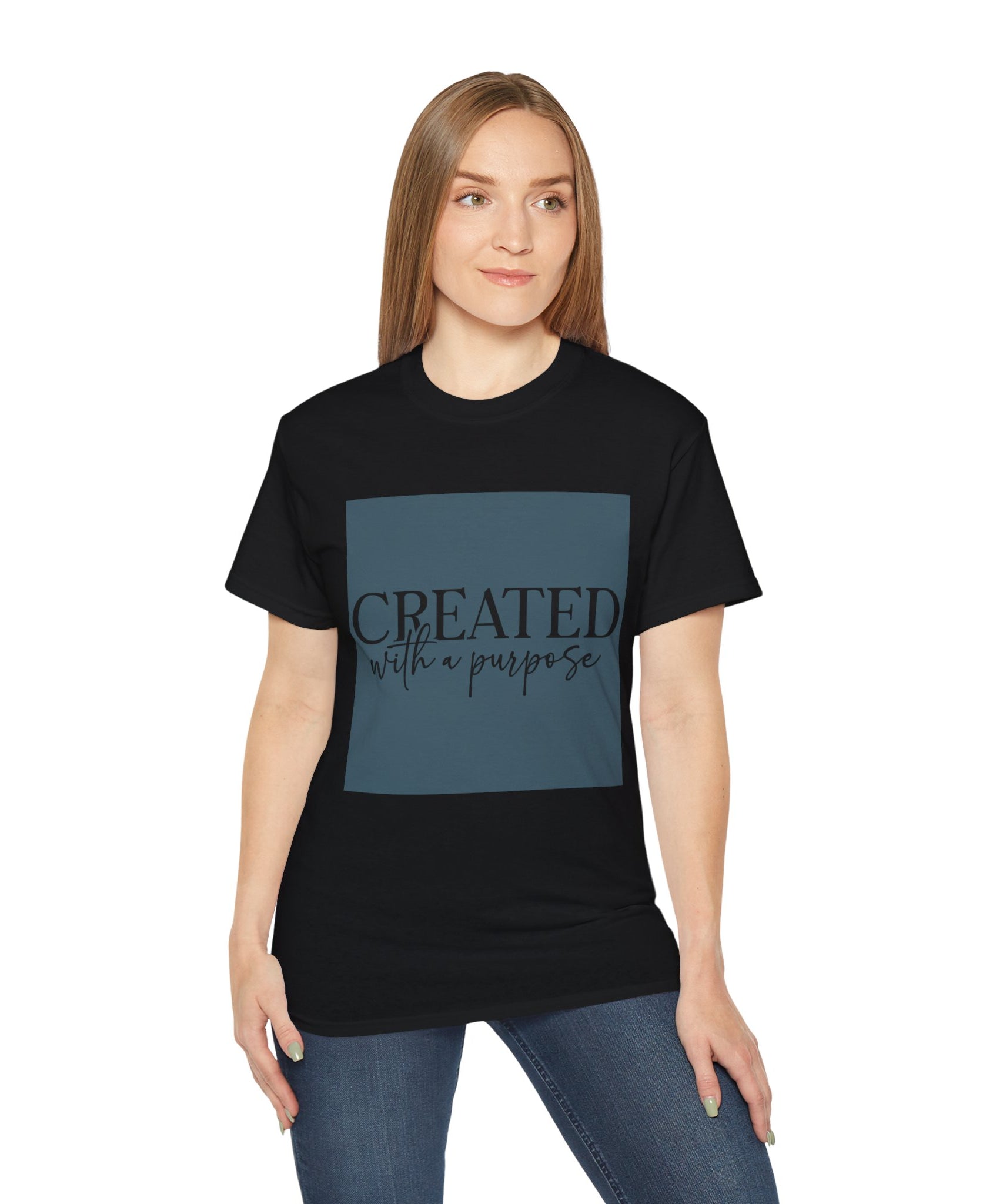 Unisex Created with a Purpose Tee - Inspirational Casual Wear, Christian T-Shirt, Motivational Gift, Faith-Based Apparel, Everyday Comfort - Gallory Hive