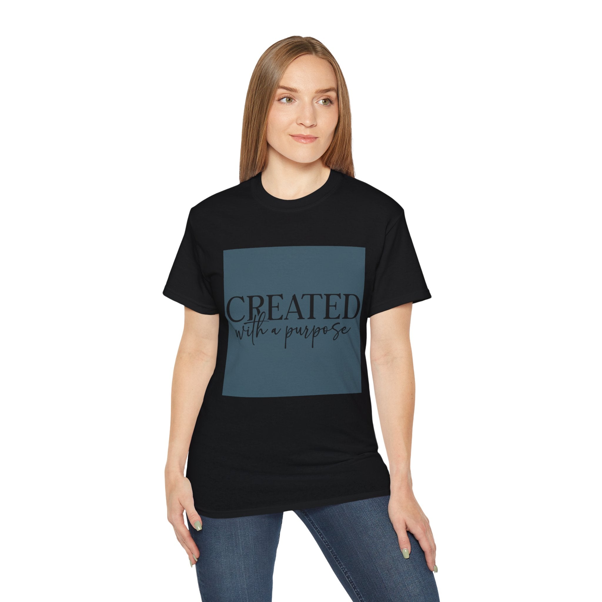 Unisex Created with a Purpose Tee - Inspirational Casual Wear, Christian T-Shirt, Motivational Gift, Faith-Based Apparel, Everyday Comfort