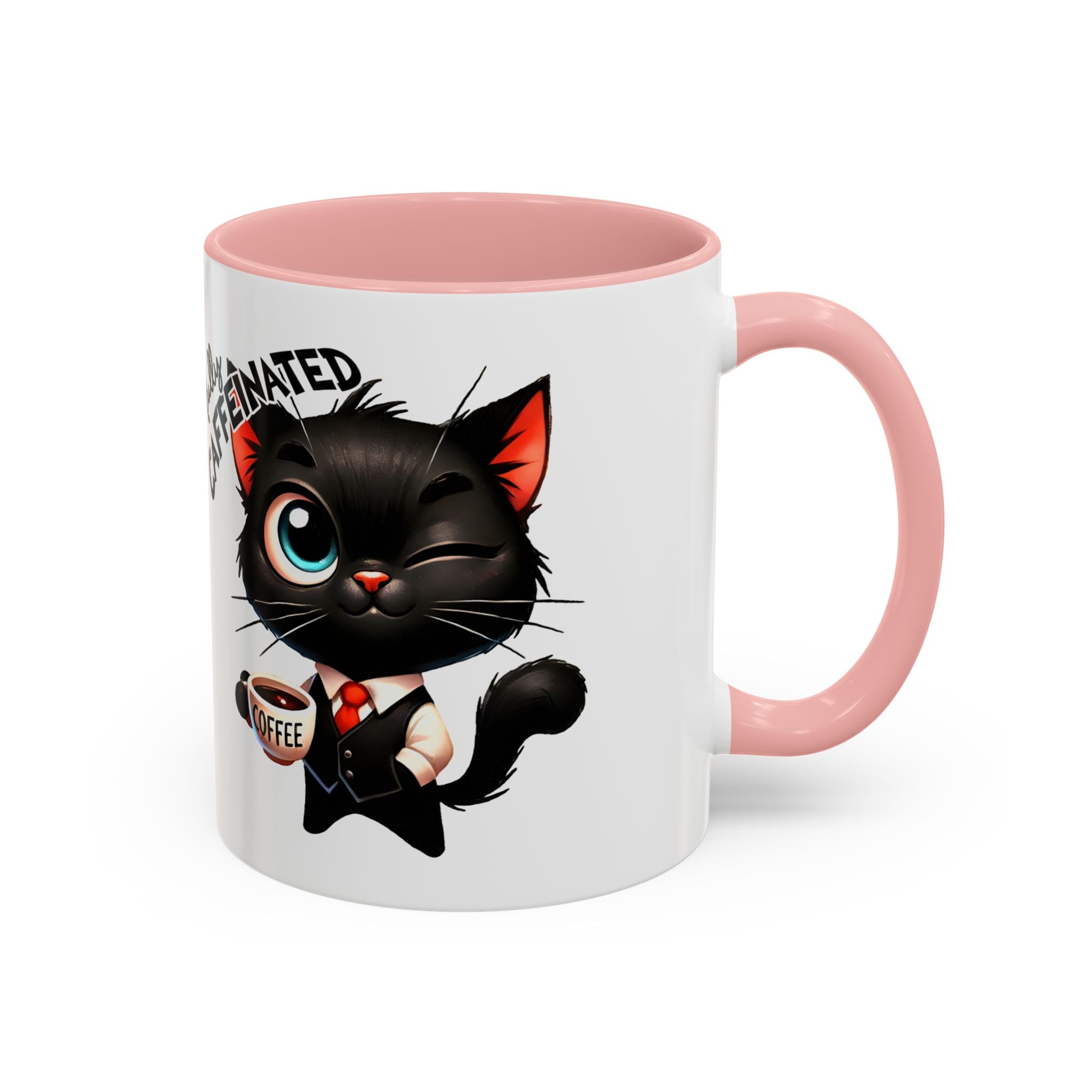 Cute Black Cat Accent Coffee Mug Gallory Hive