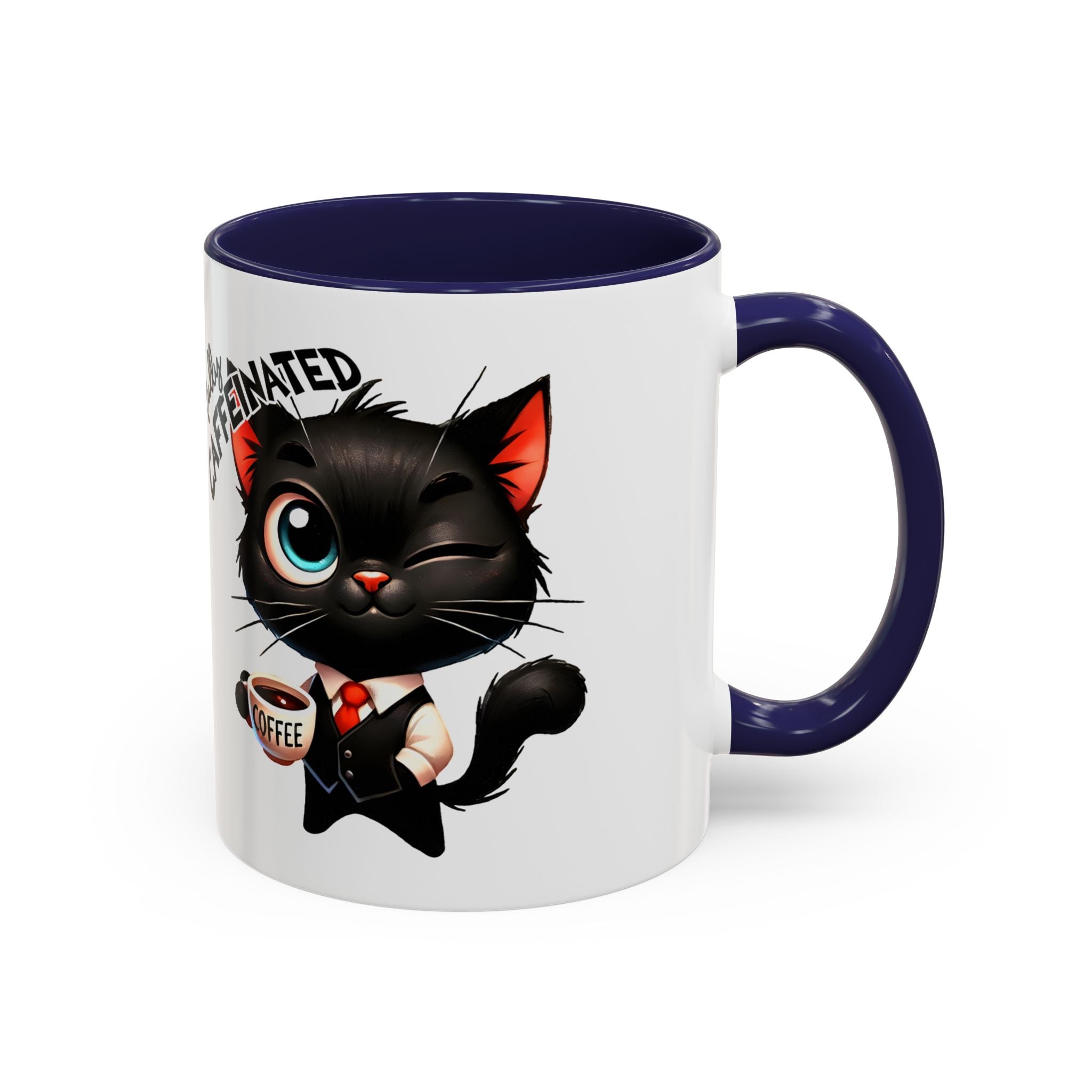 Cute Black Cat Accent Coffee Mug Gallory Hive