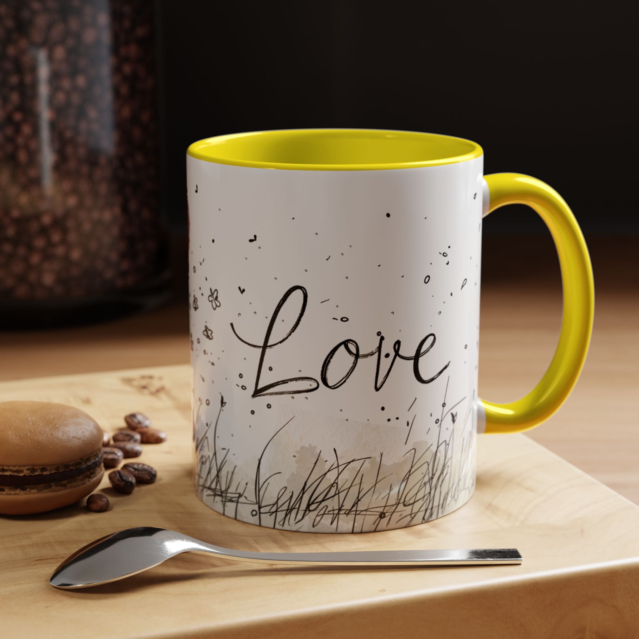 Love Heart Sketch Ceramic Coffee Mug | Gallory Hive