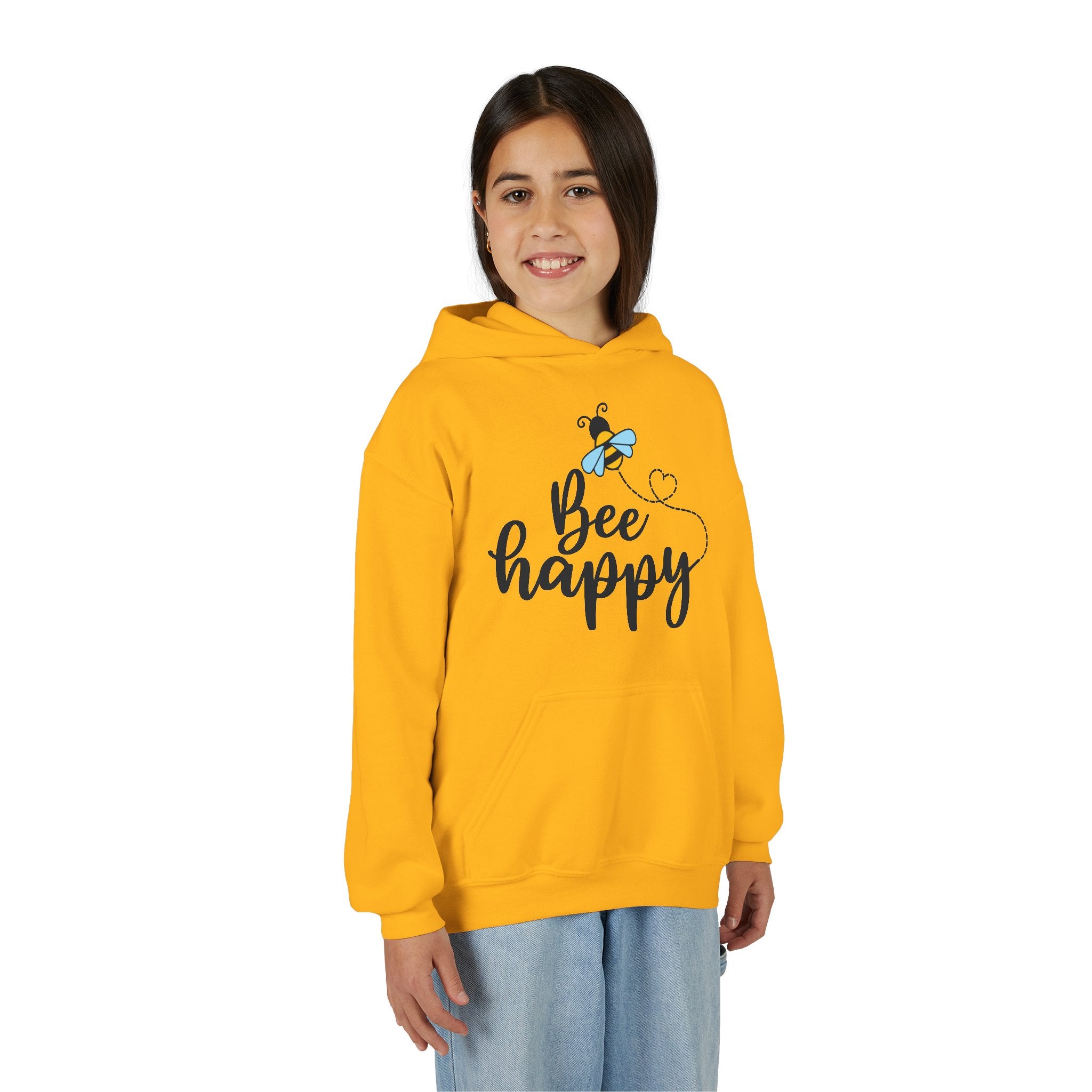 Bee Loved Unisex Kid's Hoodie – Whimsical Heart Trail Design