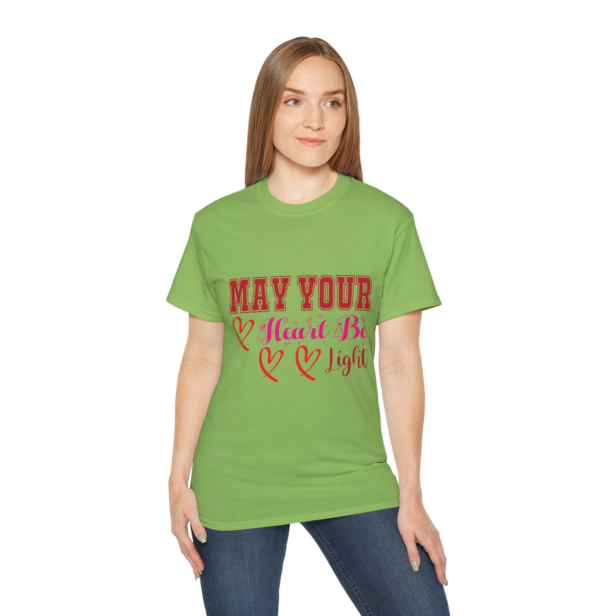 May Your Heart Be Light Christmas T-Shirt | Gallory Hive