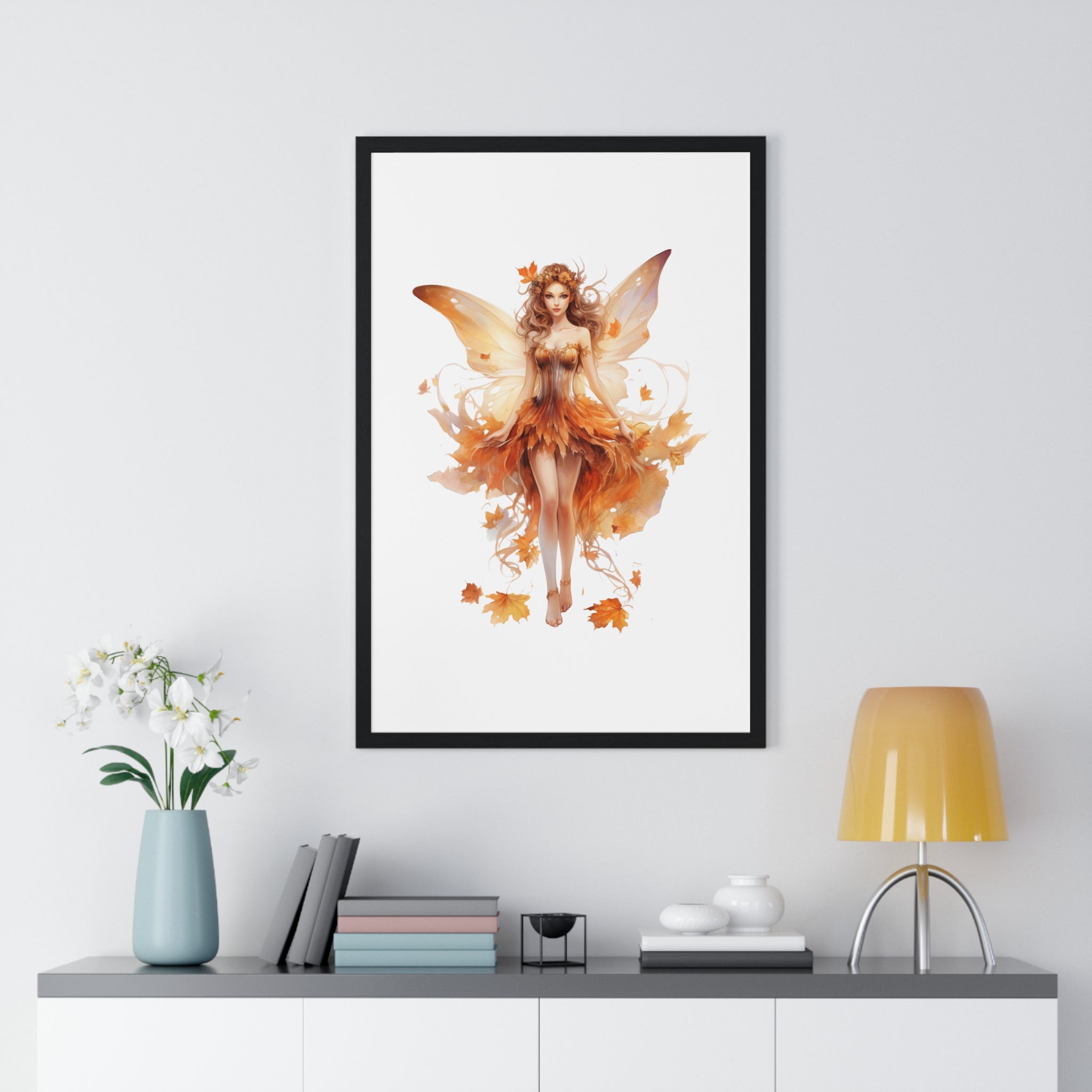 Autumn Leaf Fairy Wall Art – Fantasy Woodland Decor | Gallory Hive
