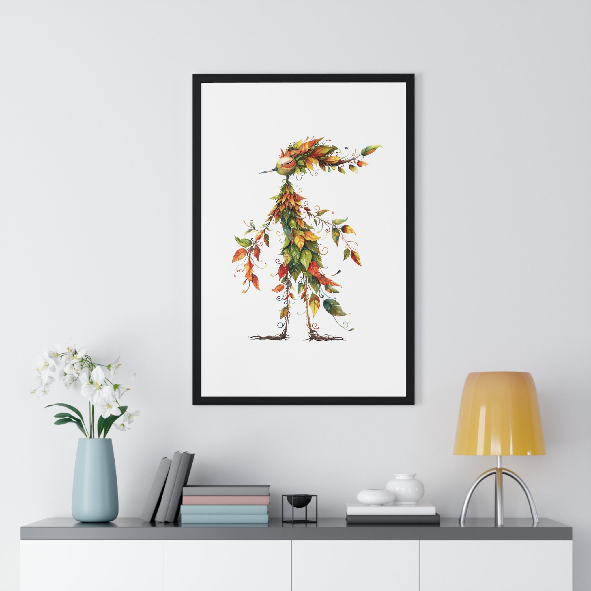 Autumn Leaf Spirit – Whimsical Nature Wall Art | Gallory Hive