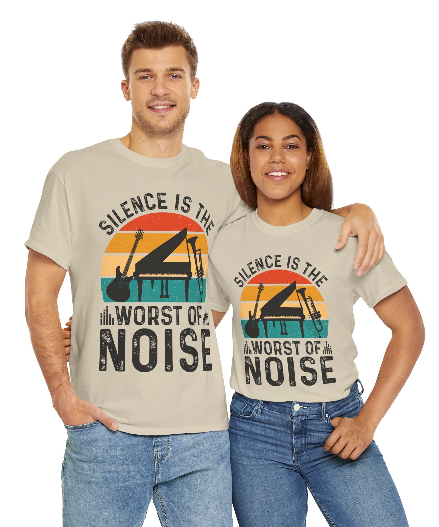 Retro Music Lover-Shirt - Silence Noise Tee