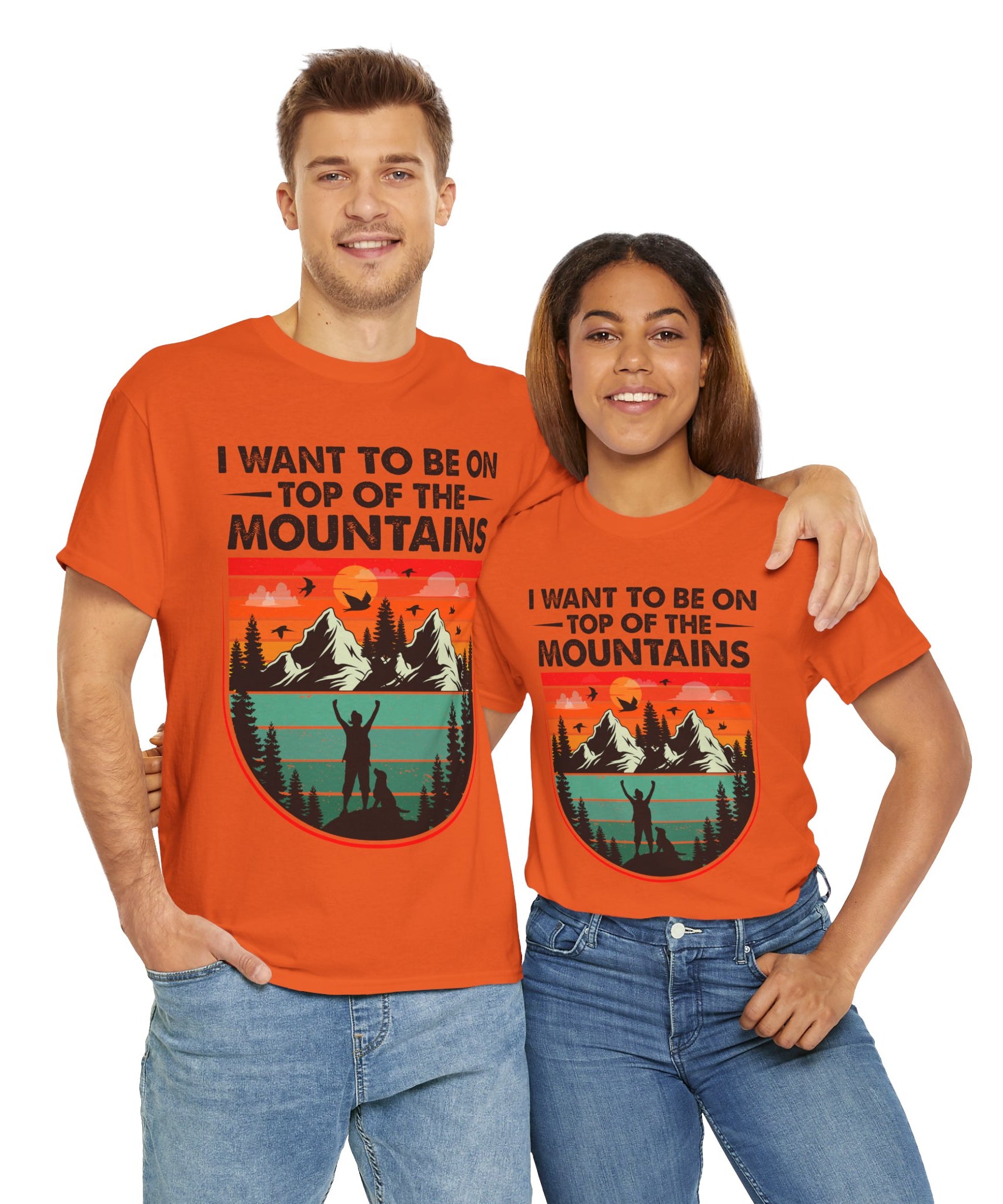 Retro Mountains T-Shirt - Adventure Vibes Tee