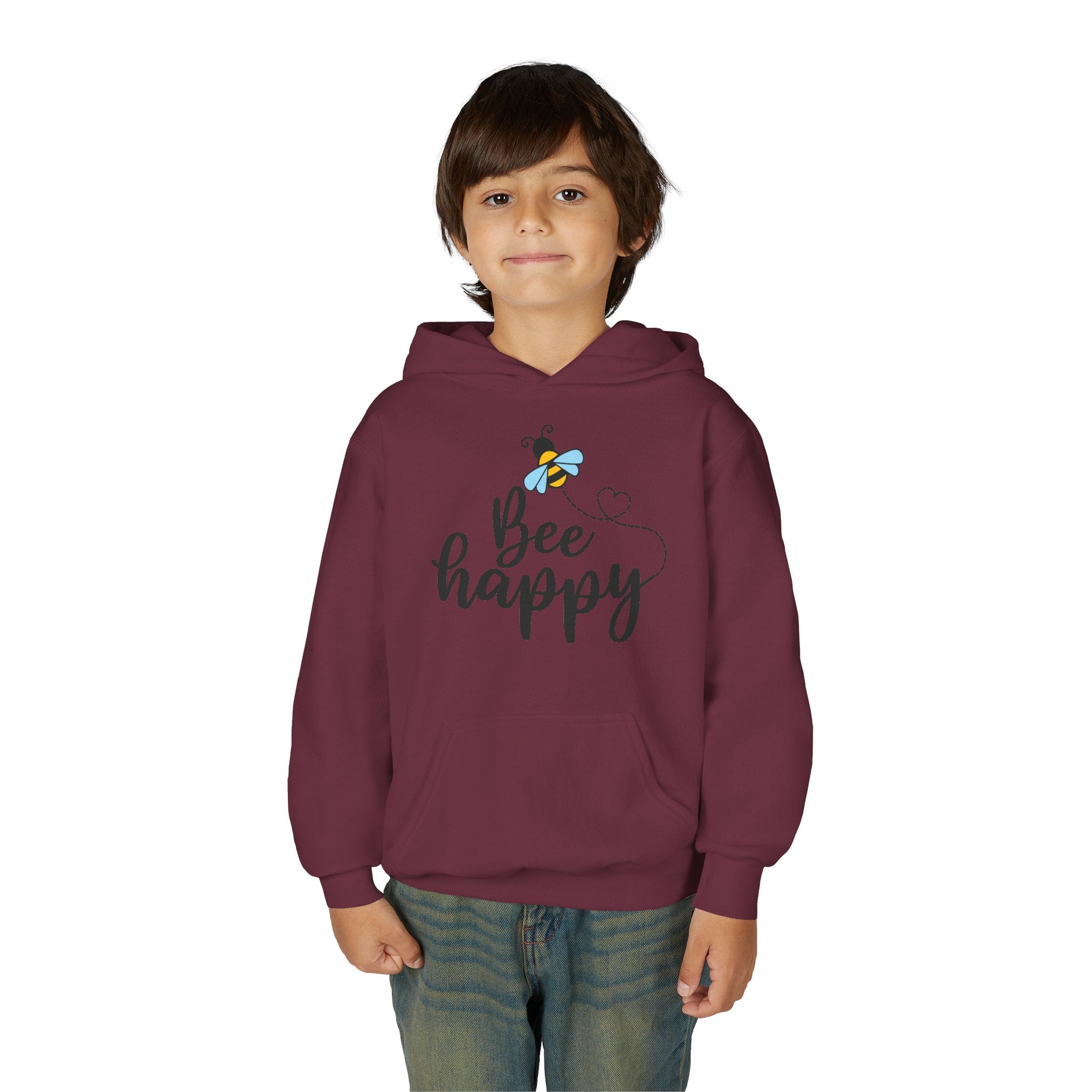 Bee Loved Unisex Kid's Hoodie – Whimsical Heart Trail Design