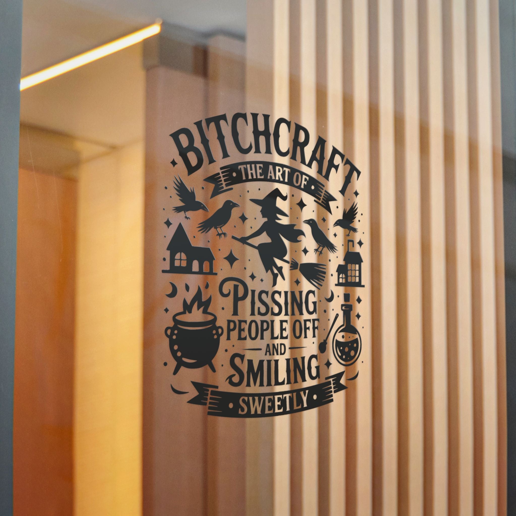 Die-Cut Stickers, Witchy Bitchcraft Decor - Halloween Gifts