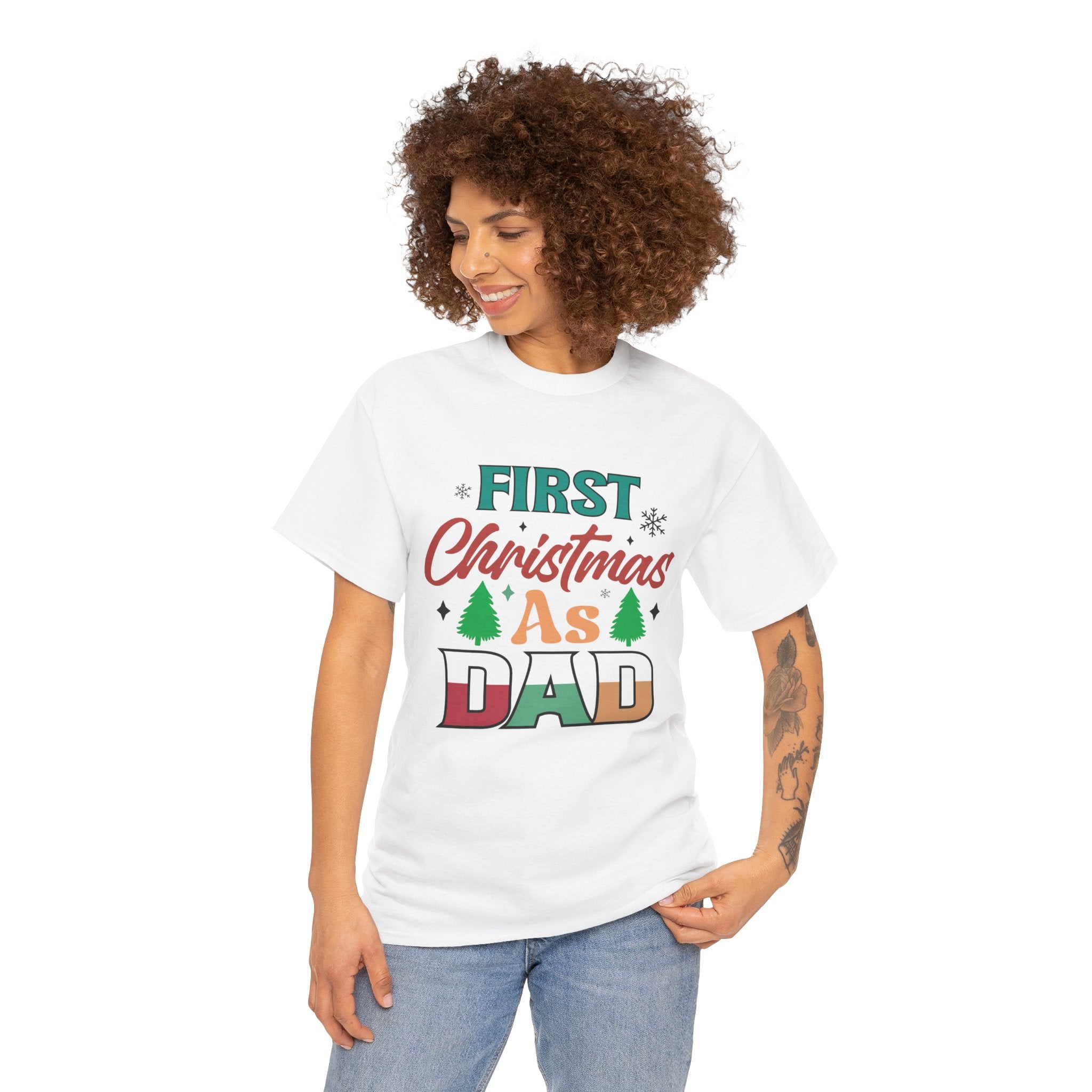 First Christmas as Dad T-Shirt | Gallory Hive