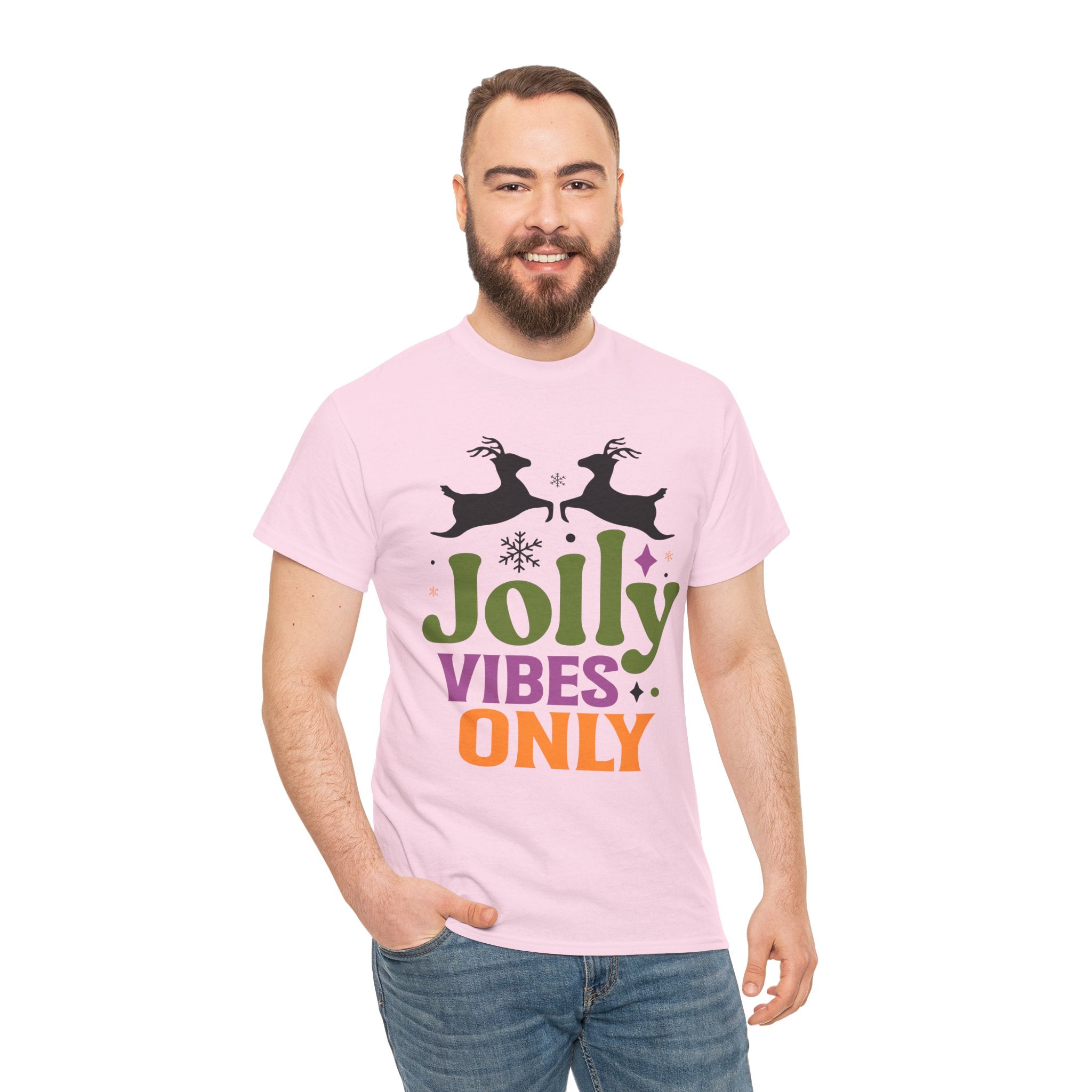Jolly Vibes Only Retro Christmas Tee | Gallory Hive