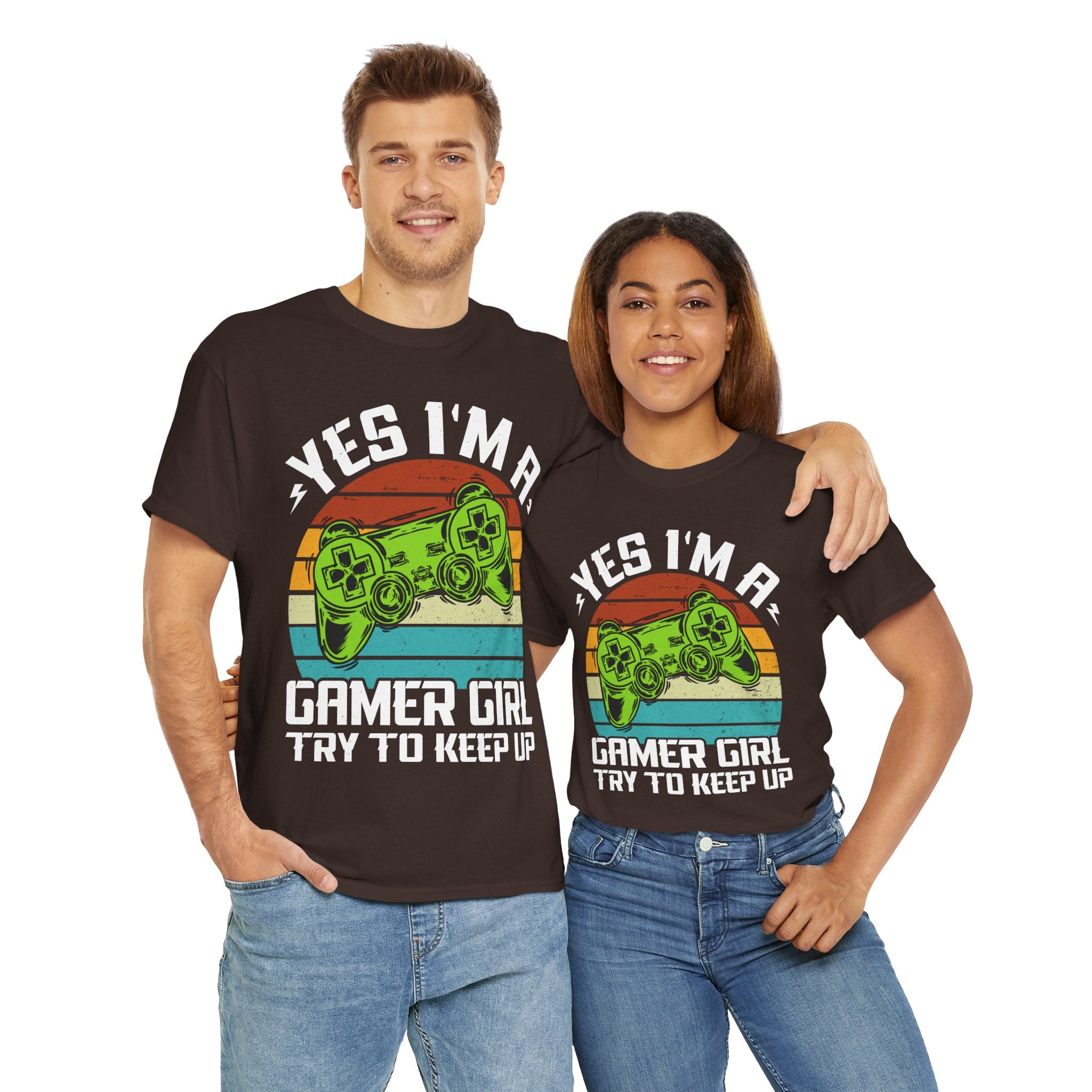 Retro Gamer Girl Tee - Gaming Vibes