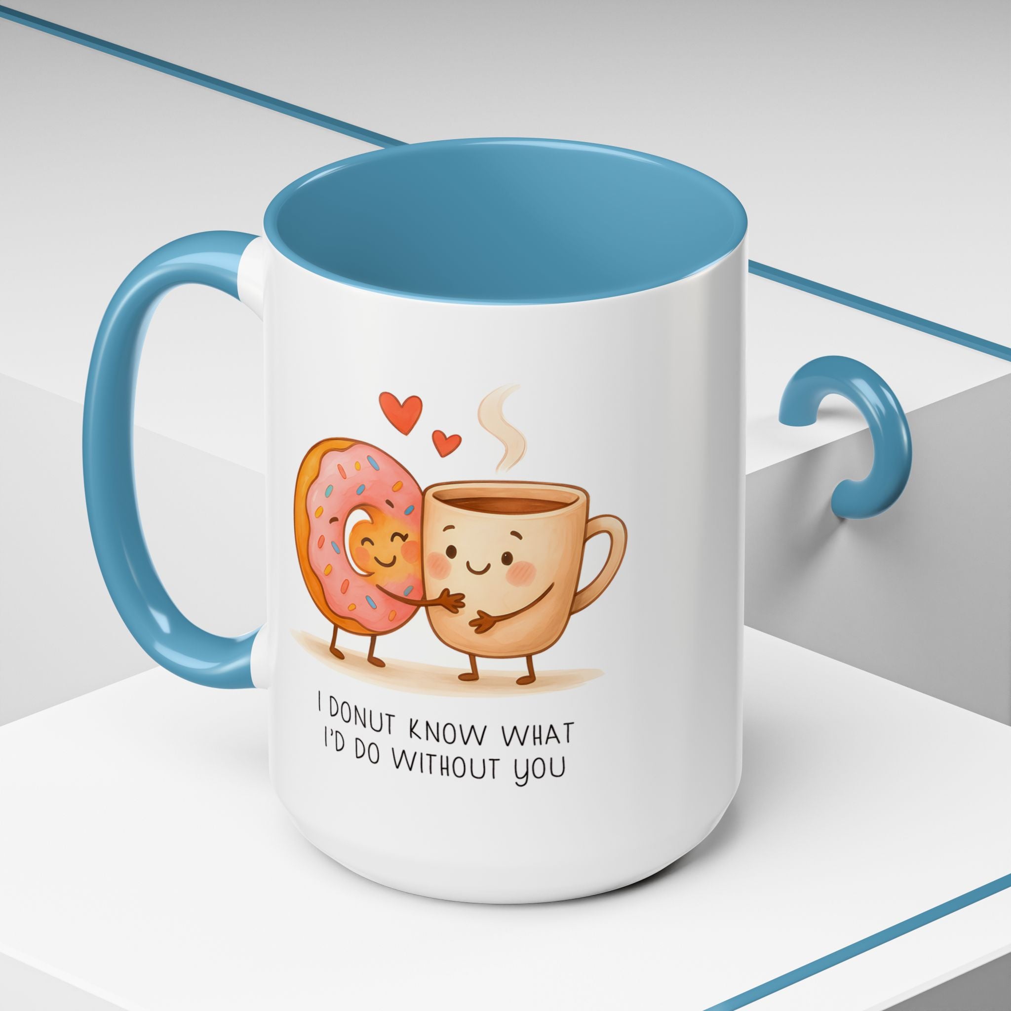 Cute Donut and Coffee Love Ceramic Mug | Gallory Hive