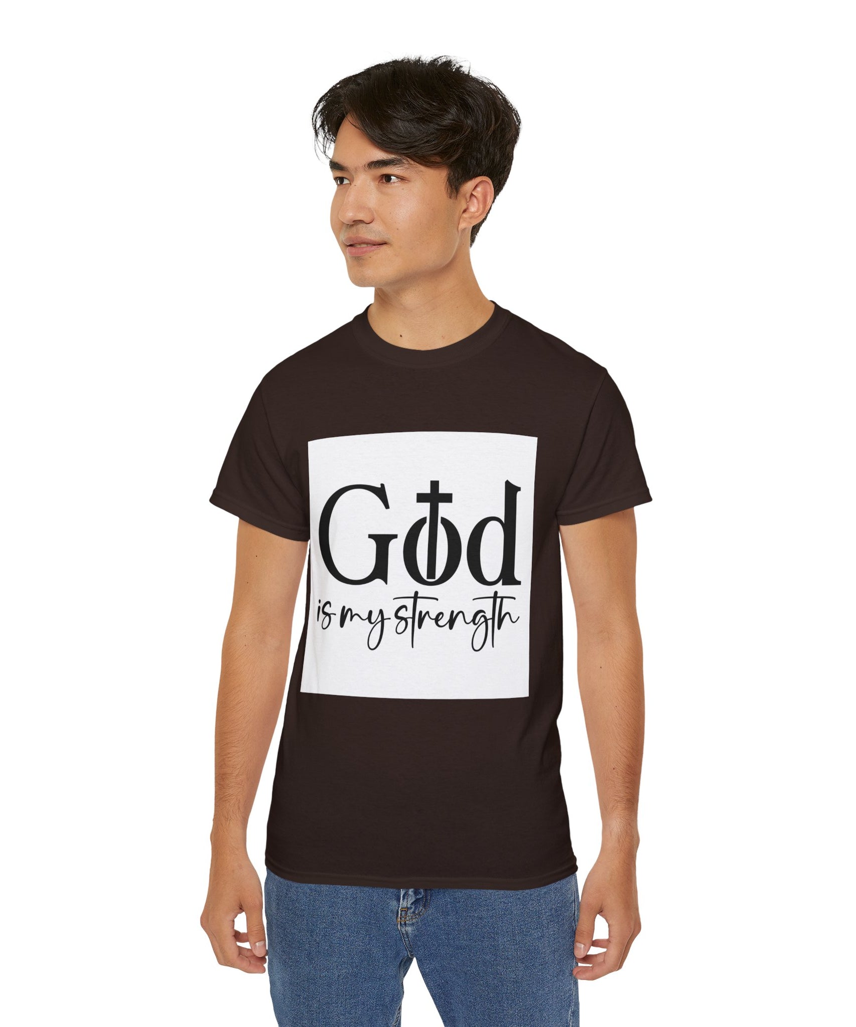 Unisex God is My Strength Tee - Inspirational Casual Wear, Christian T-Shirt, Motivational Gift, Faith-Based Apparel, Everyday Comfort - Gallory Hive