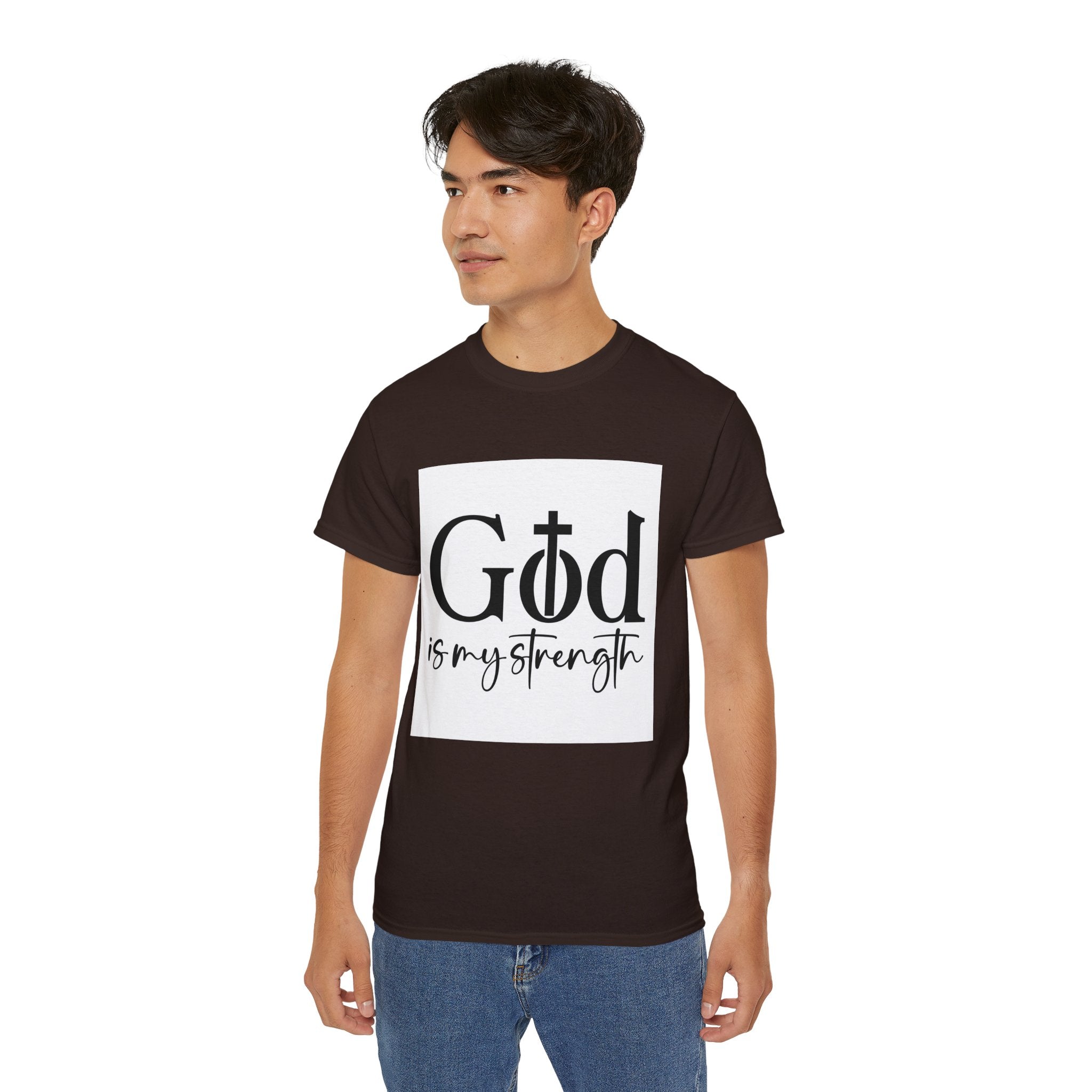 Unisex God is My Strength Tee - Inspirational Casual Wear, Christian T-Shirt, Motivational Gift, Faith-Based Apparel, Everyday Comfort