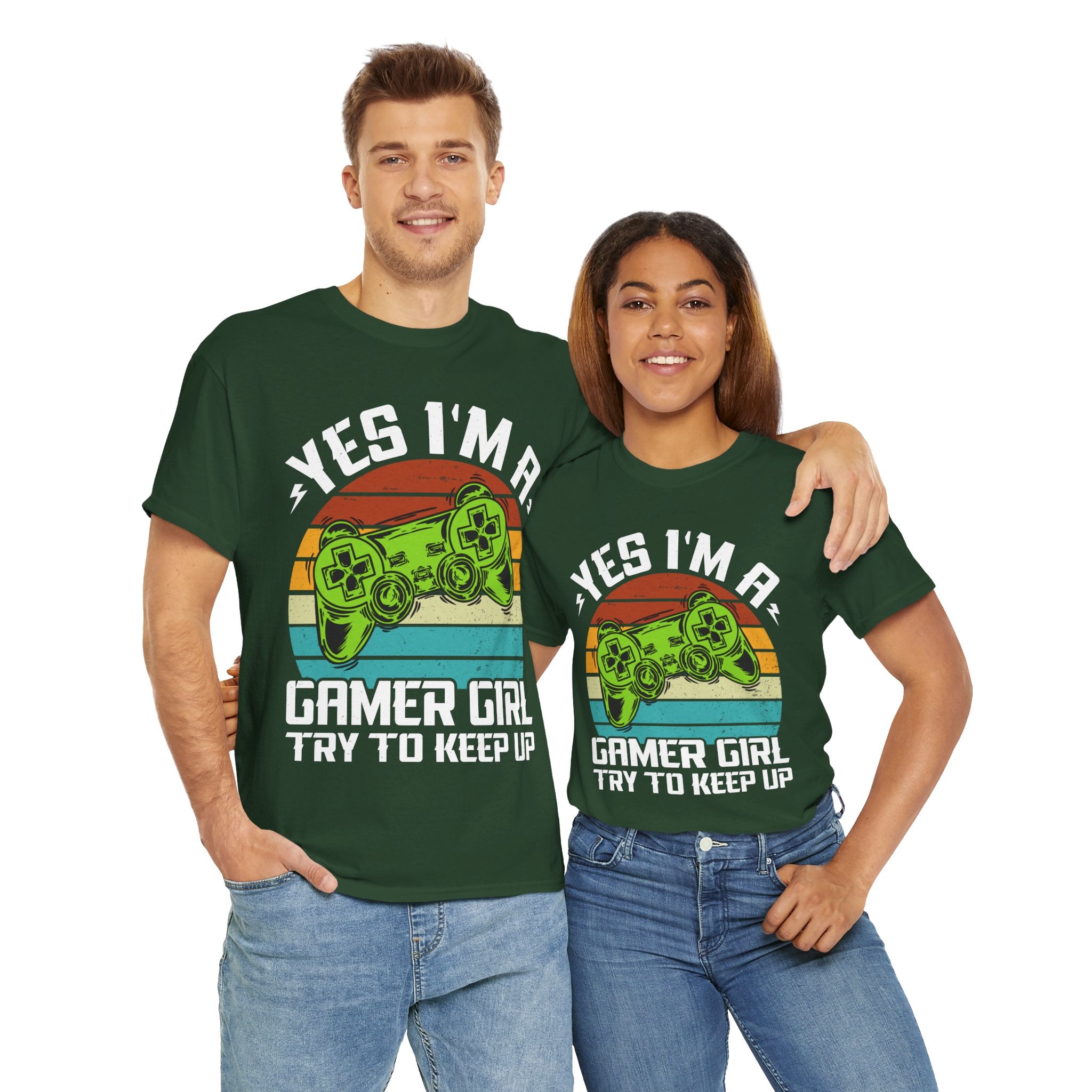 Retro Gamer Girl Tee - Gaming Vibes