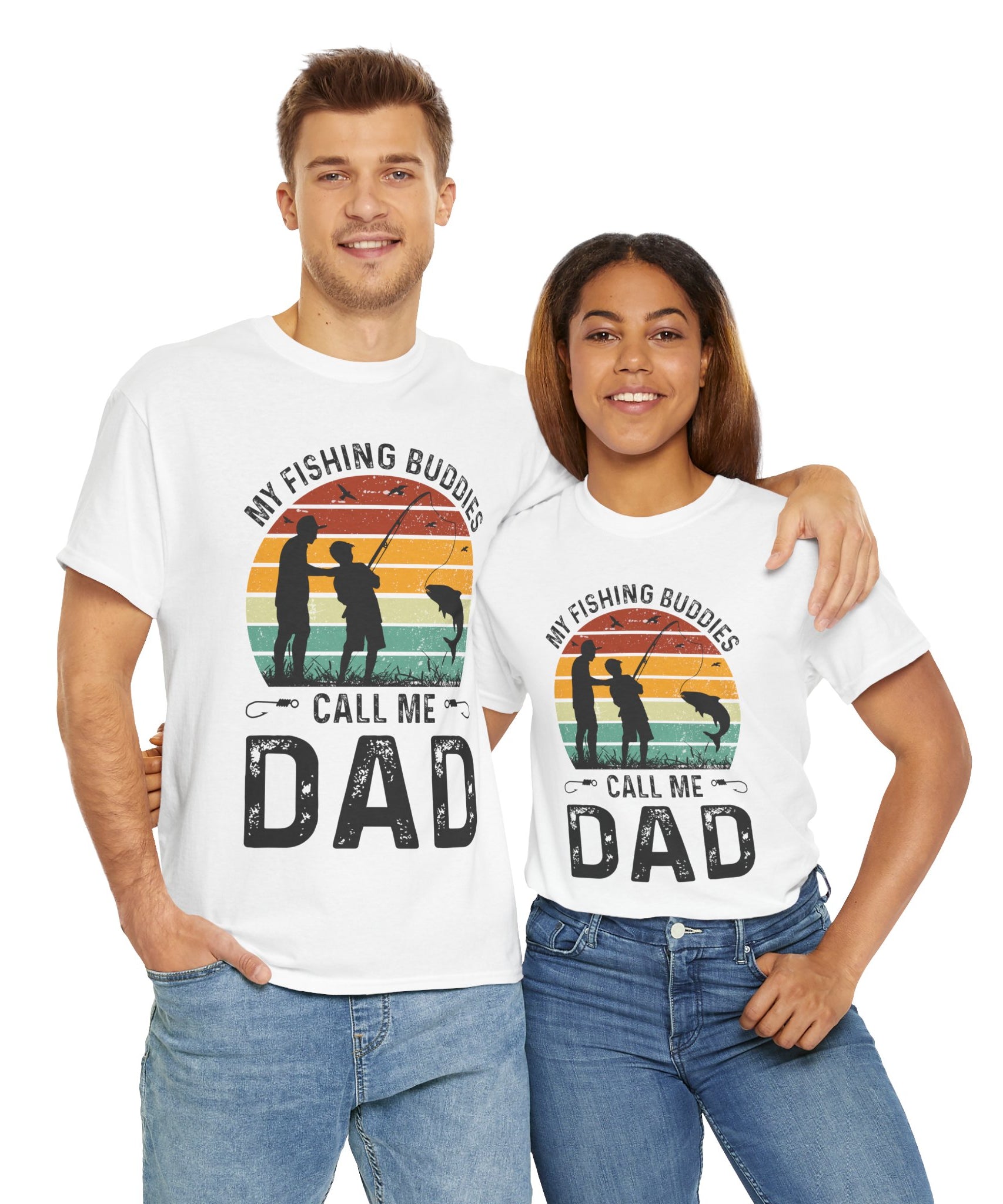 Vintage Dad & Kid Fishing Shirt