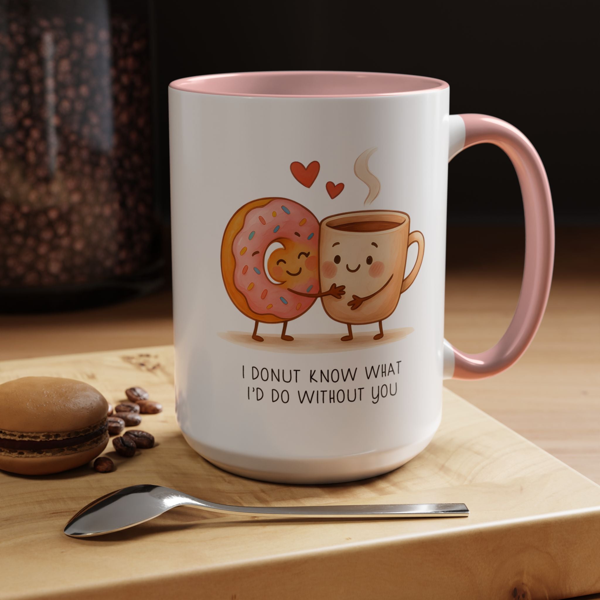 Cute Donut and Coffee Love Ceramic Mug | Gallory Hive