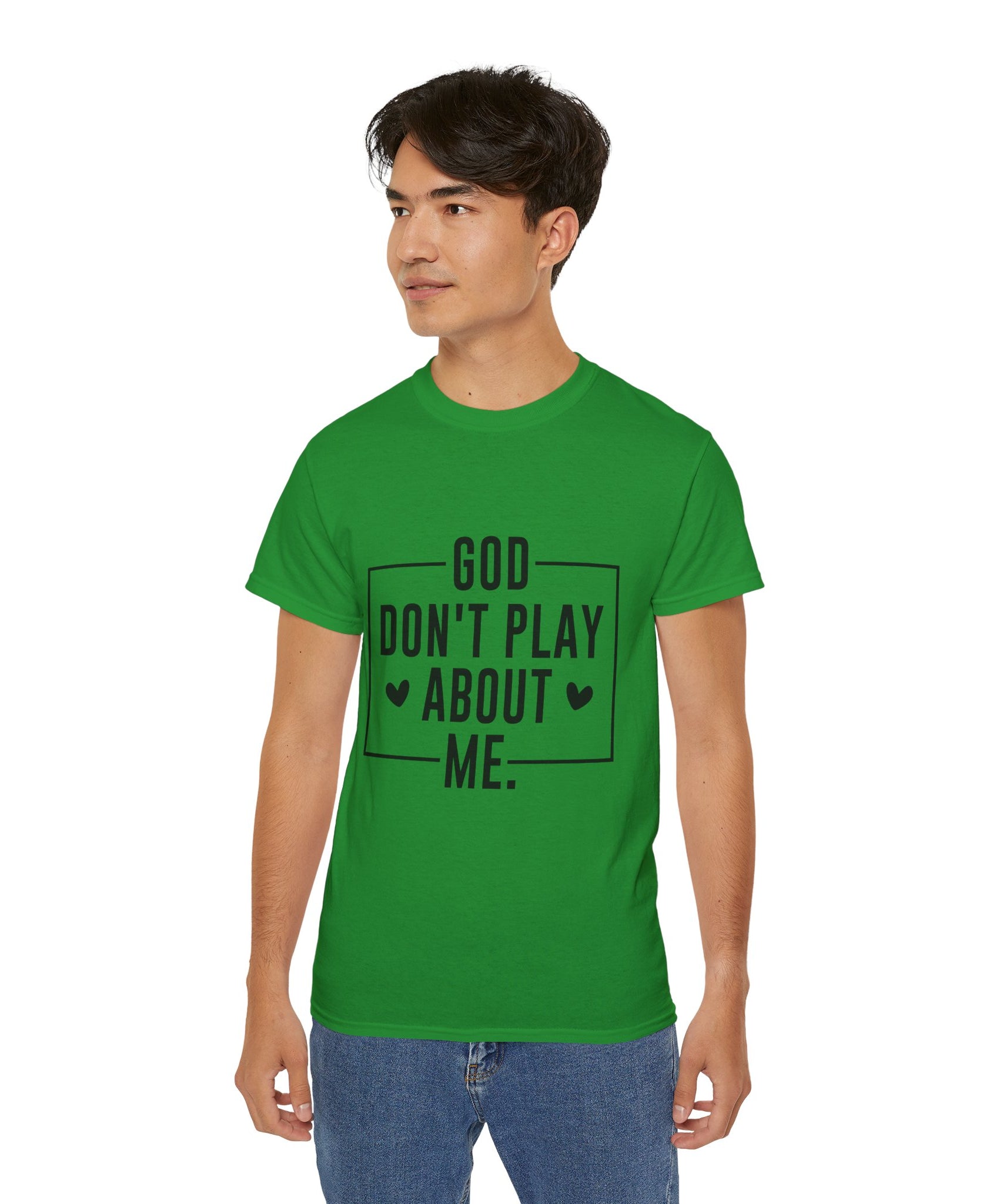Unisex God don't play about me Tee - Inspirational Casual Wear, Christian T-Shirt, Motivational Gift, Faith-Based Apparel, Everyday Comfort - Gallory Hive