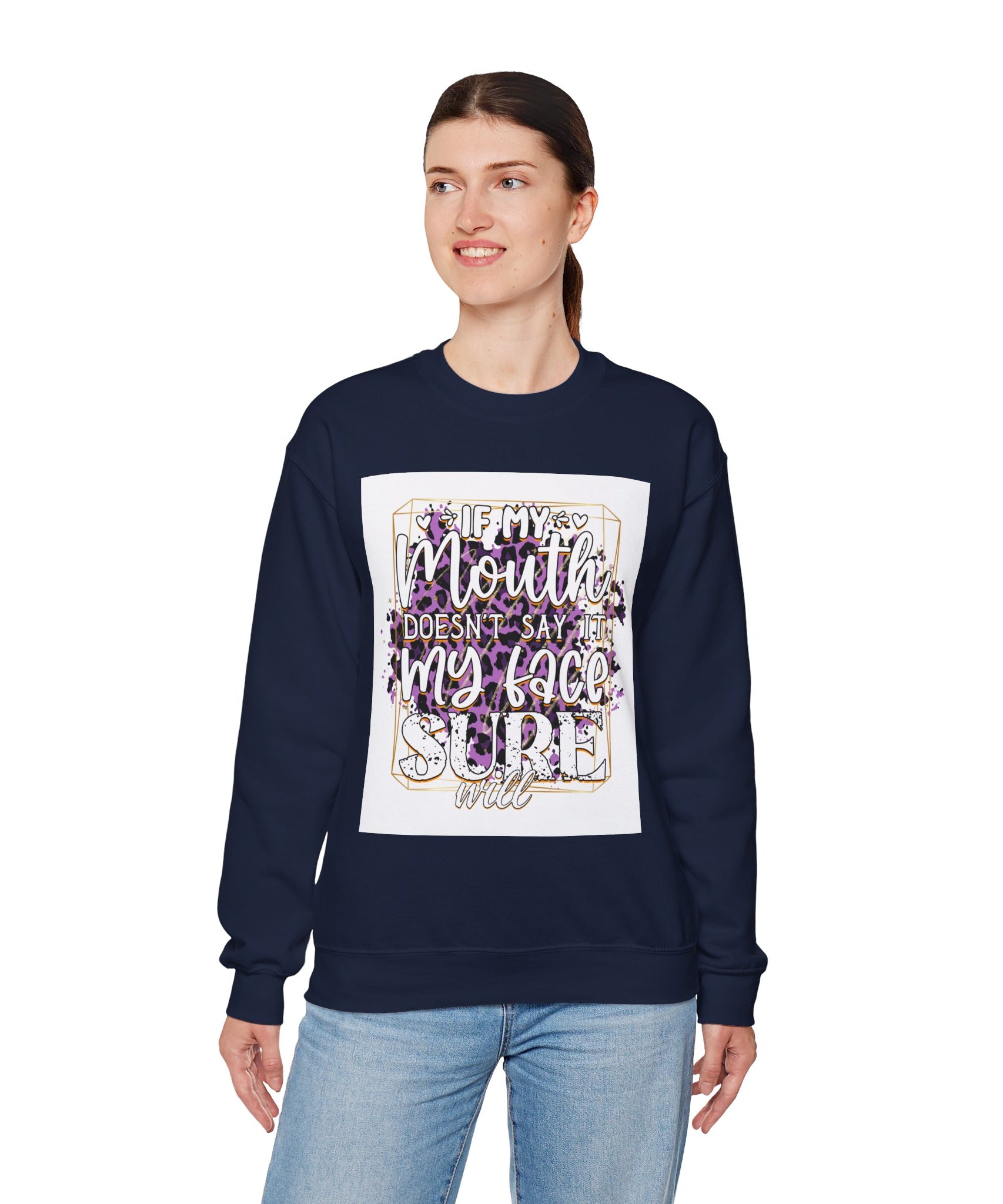 Expressive Crewneck Sweatshirt - Casual Humor Apparel, Gift for Friends, Family - Gallory Hive
