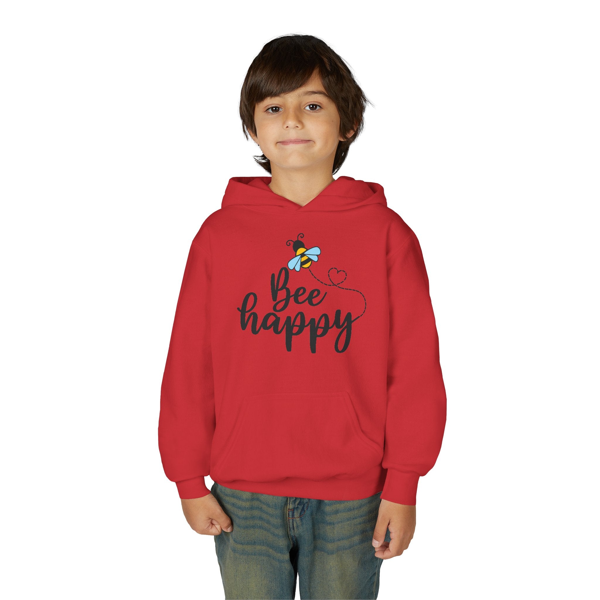 Bee Loved Unisex Kid's Hoodie – Whimsical Heart Trail Design