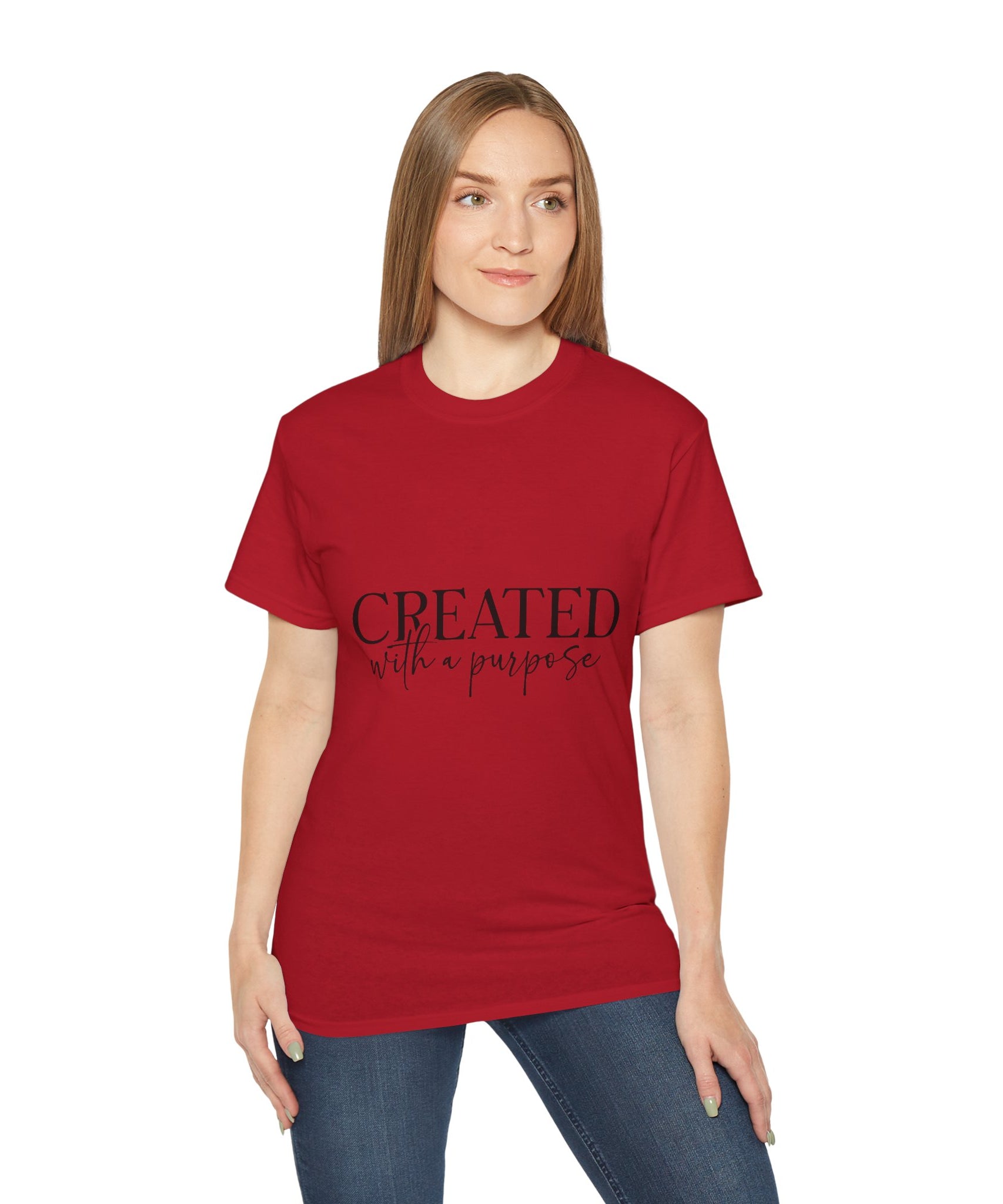 Unisex Created with a Purpose Tee - Inspirational Casual Wear, Christian T-Shirt, Motivational Gift, Faith-Based Apparel, Everyday Comfort - Gallory Hive