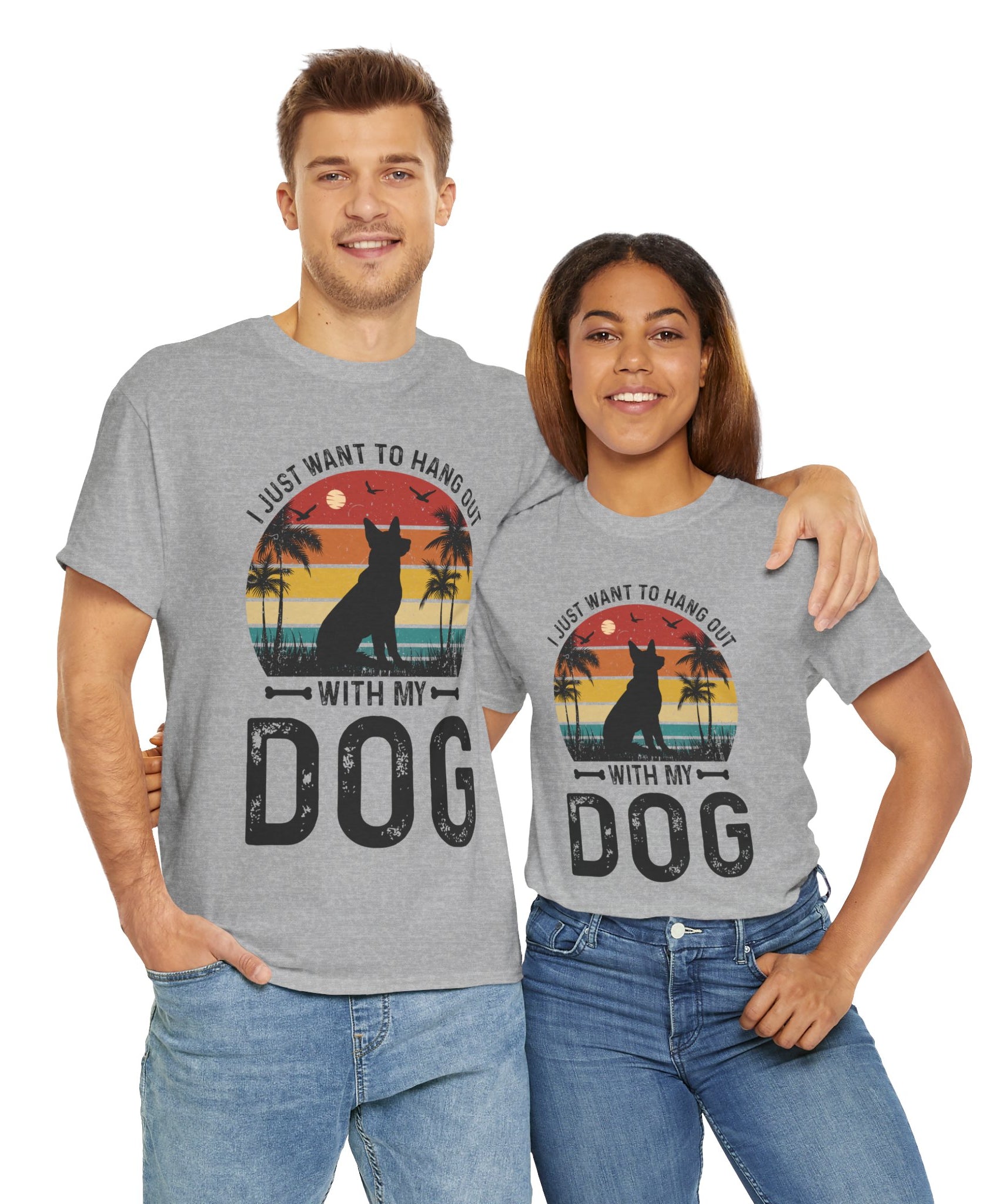 Retro Dog T-Shirt - Beach Hangout Design