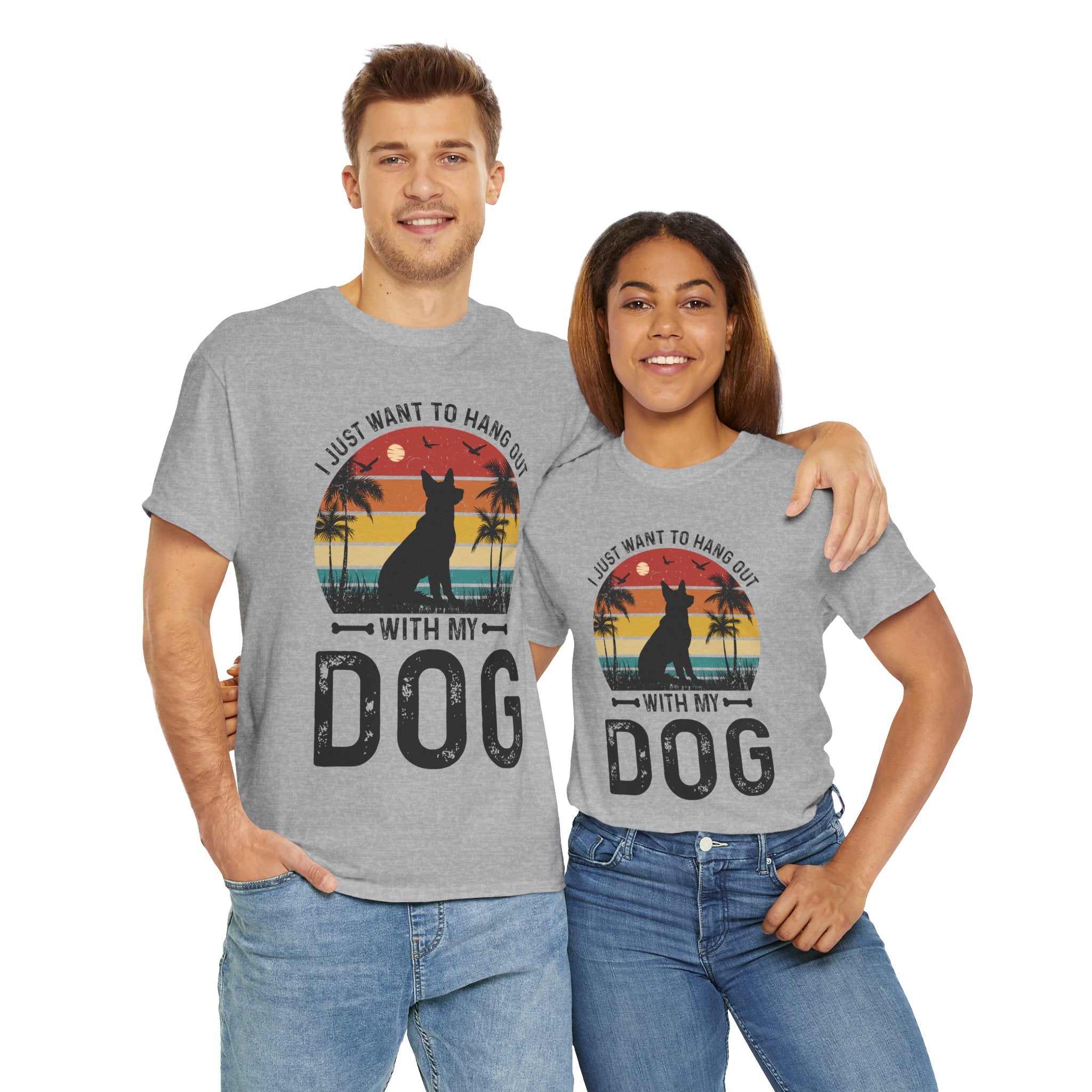 Retro Dog T-Shirt - Beach Hangout Design
