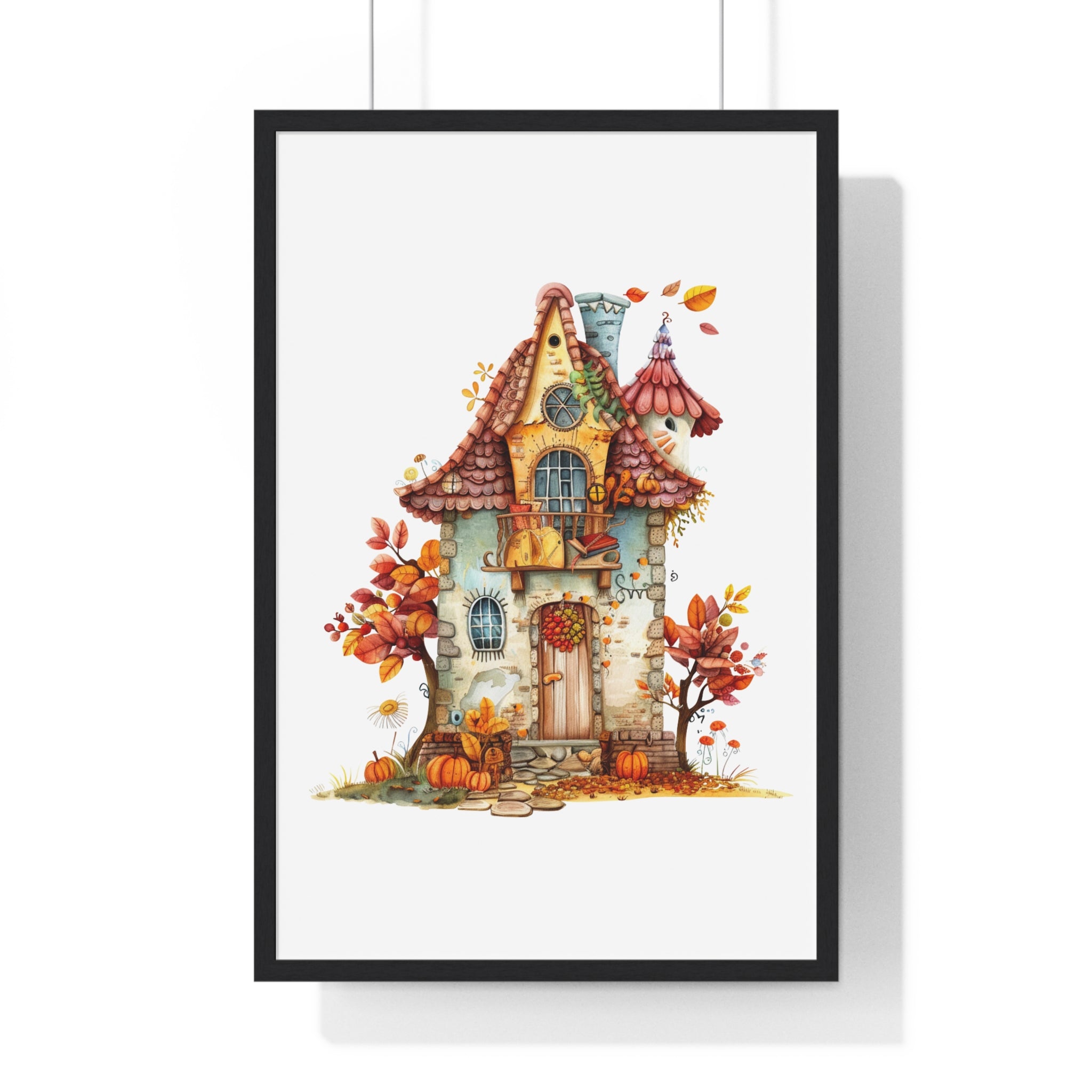 Enchanted Harvest House – Framed Wooden Wall Art