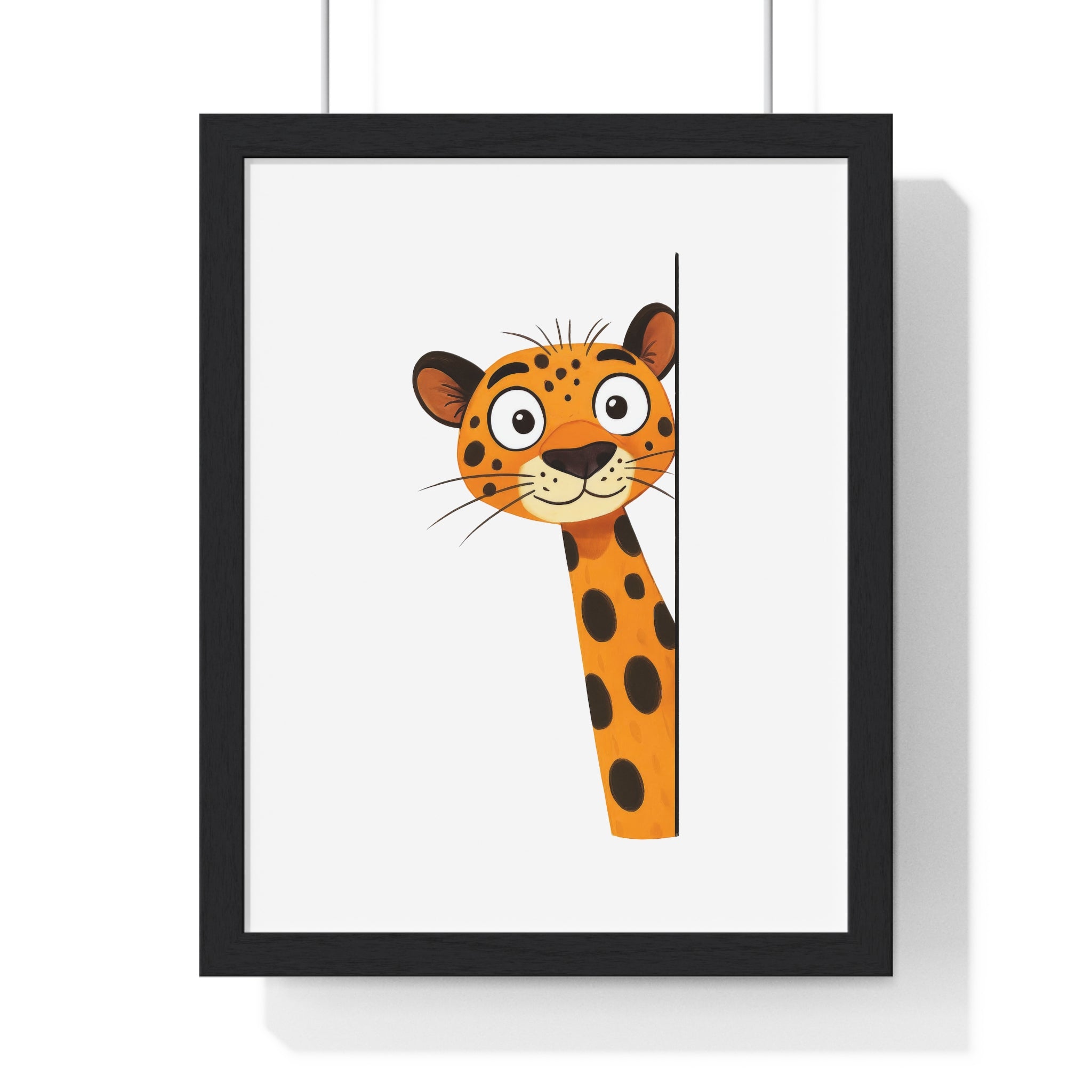 Whimsical Leopard Wooden Frame Wall Décor