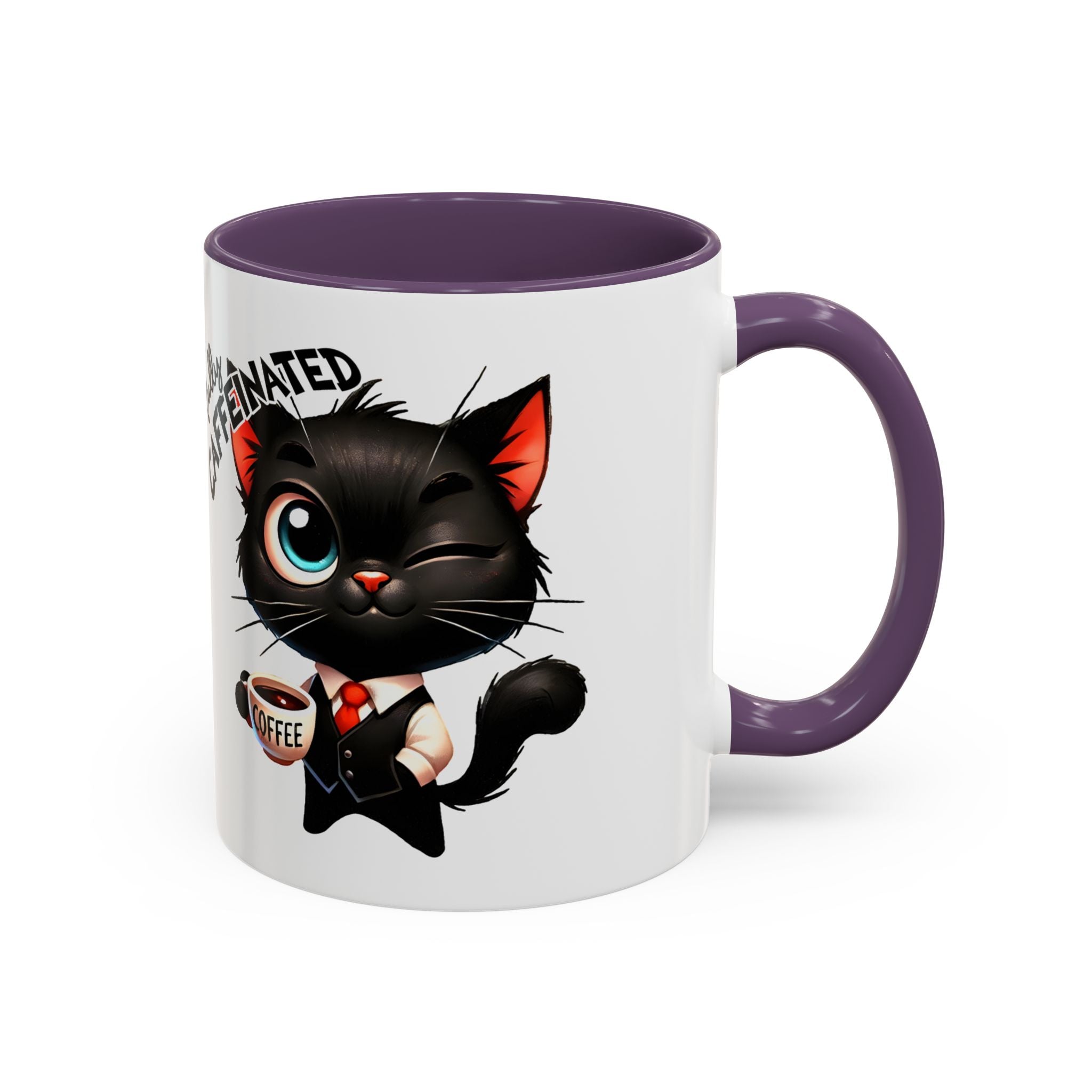 Cute Black Cat Accent Coffee Mug Gallory Hive