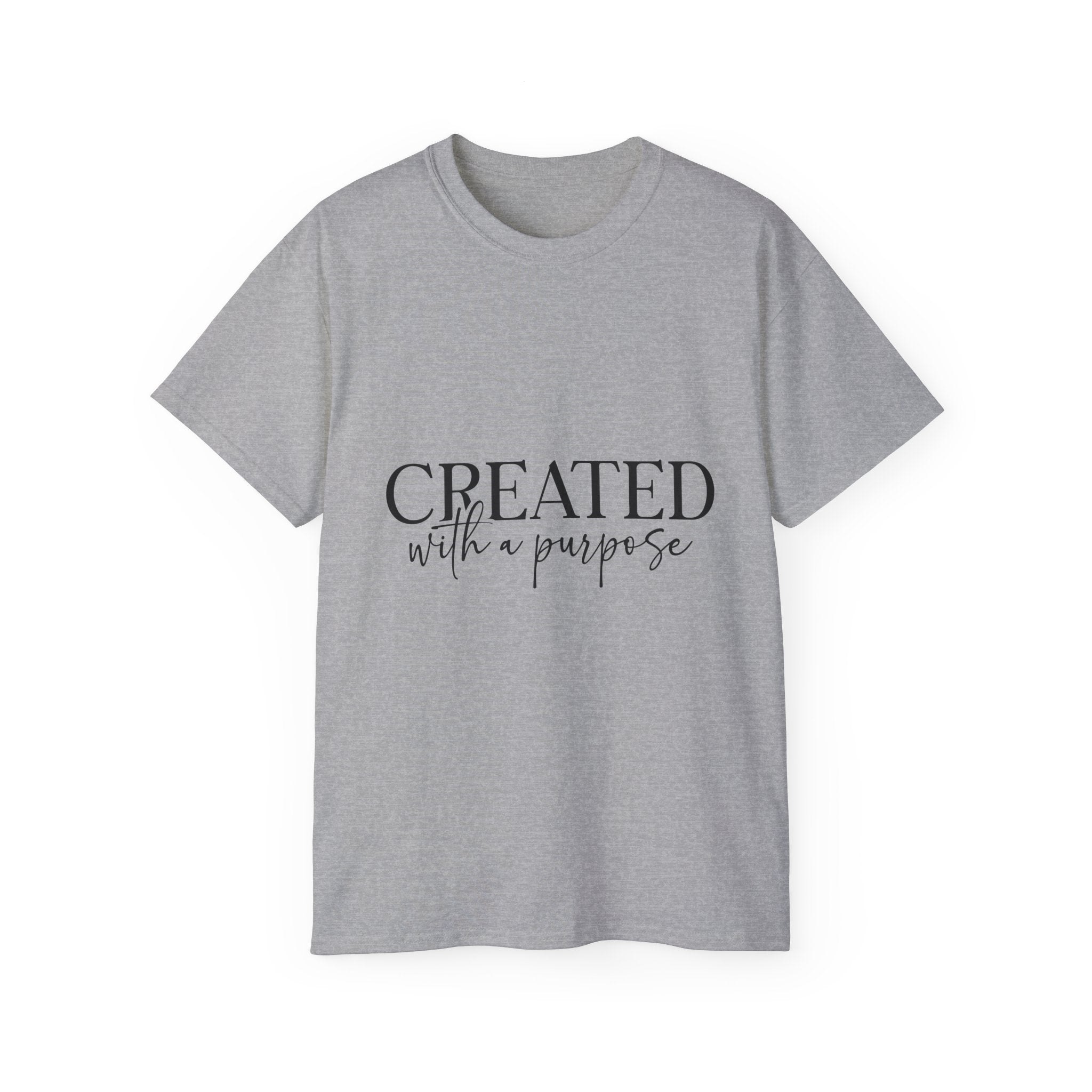 Unisex Created with a Purpose Tee - Inspirational Casual Wear, Christian T-Shirt, Motivational Gift, Faith-Based Apparel, Everyday Comfort