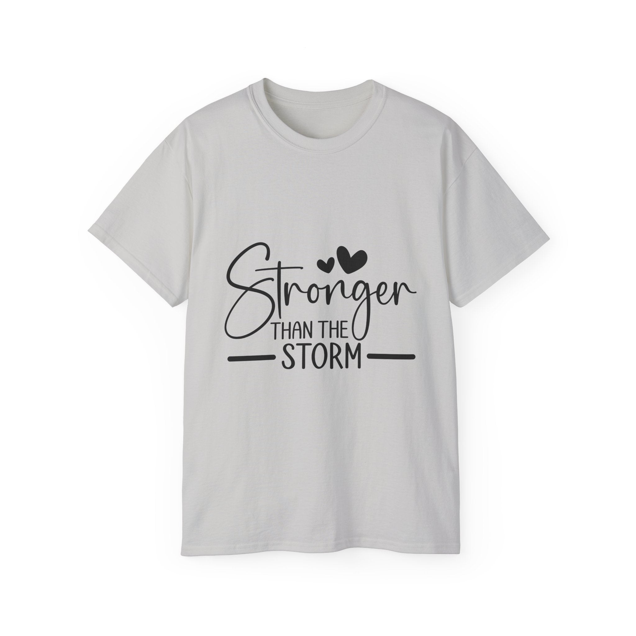 Unisex Stronger than the storm Tee - Inspirational Casual Wear, Christian T-Shirt, Motivational Gift, Faith-Based Apparel, Everyday Comfort