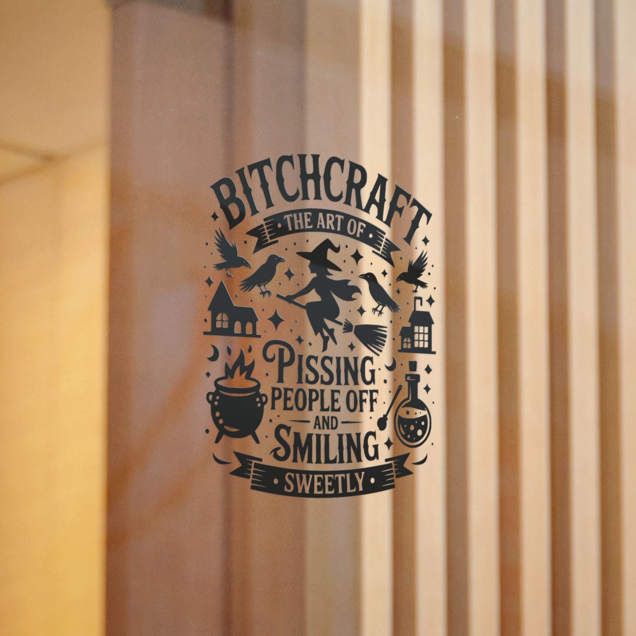 Die-Cut Stickers, Witchy Bitchcraft Decor - Halloween Gifts