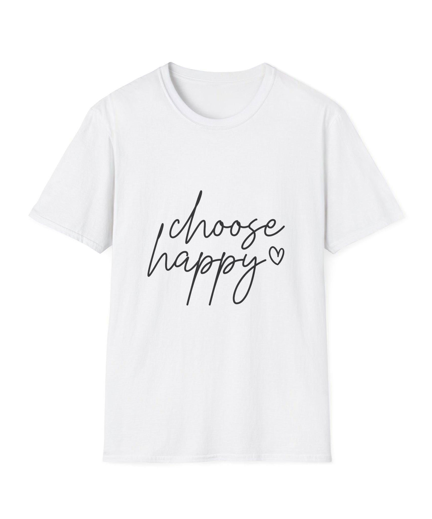 Unisex T-Shirt – "Choose Happy" Quote Tee - Positive Affirmation Shirt for Friends, Inspirational Tee - Gallory Hive